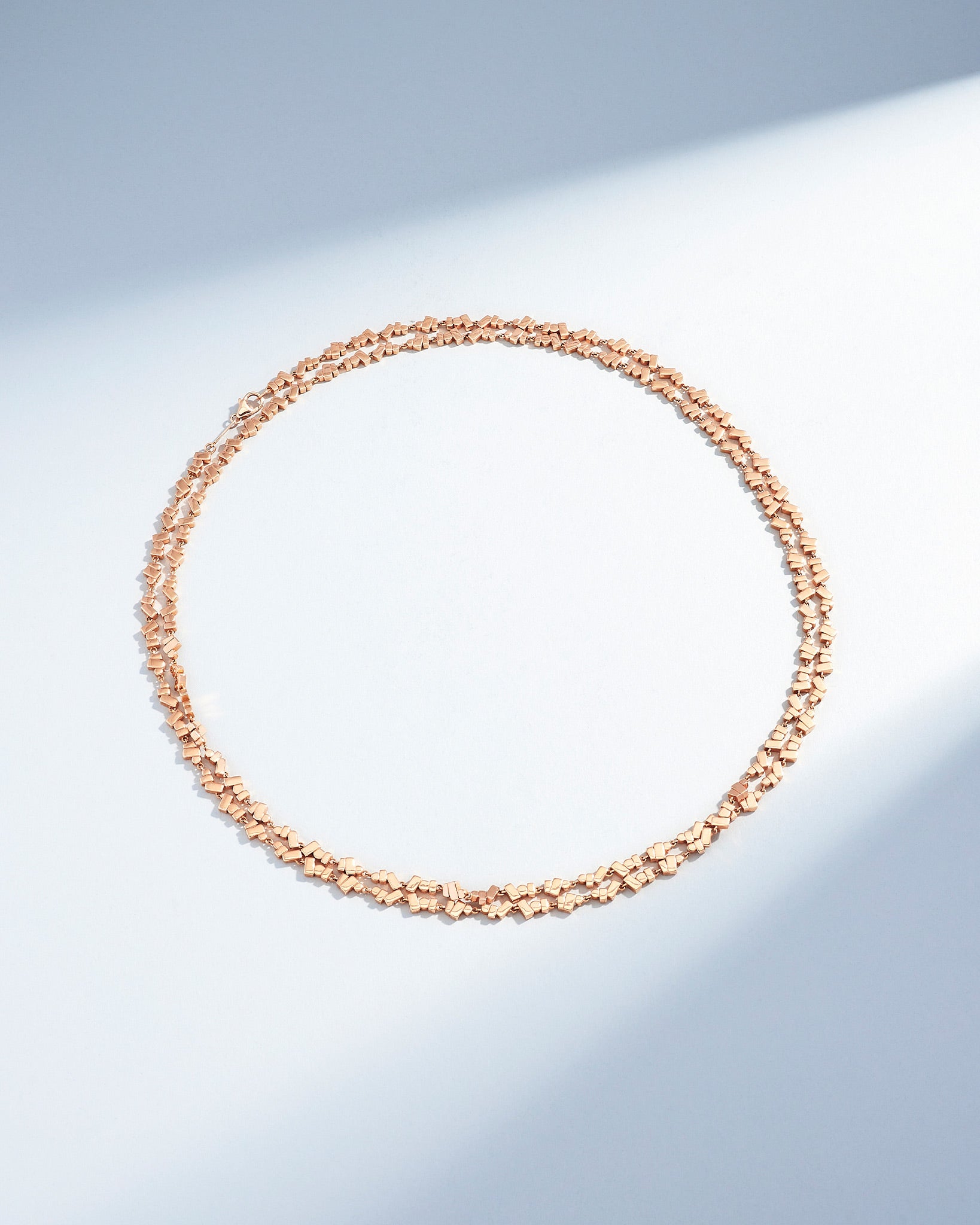 Suzanne Kalan Golden Cluster 36" Inch Tennis Necklace in 18k rose gold