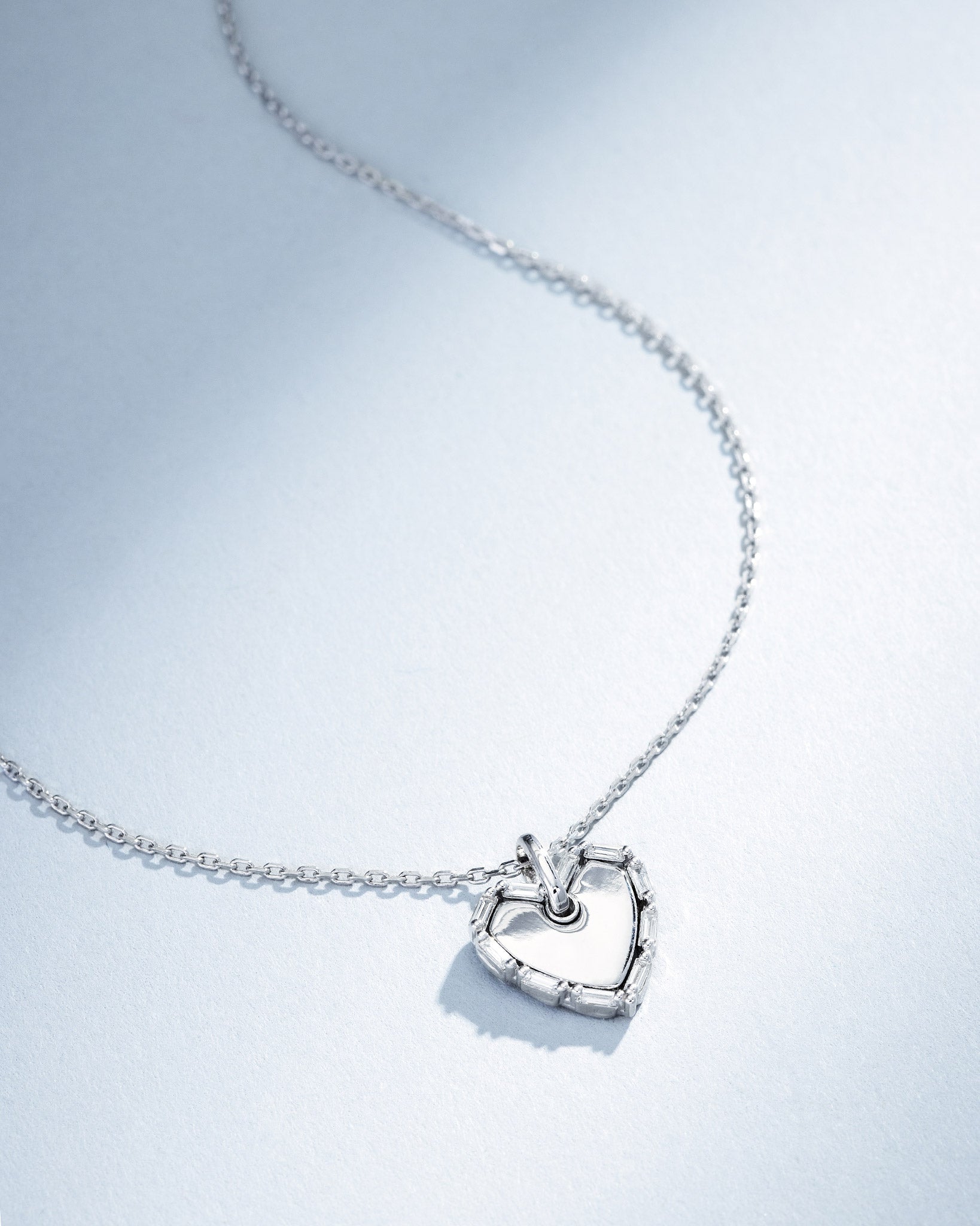 Suzanne Kalan Golden Mini Heart Diamond Pendant in 18k white gold