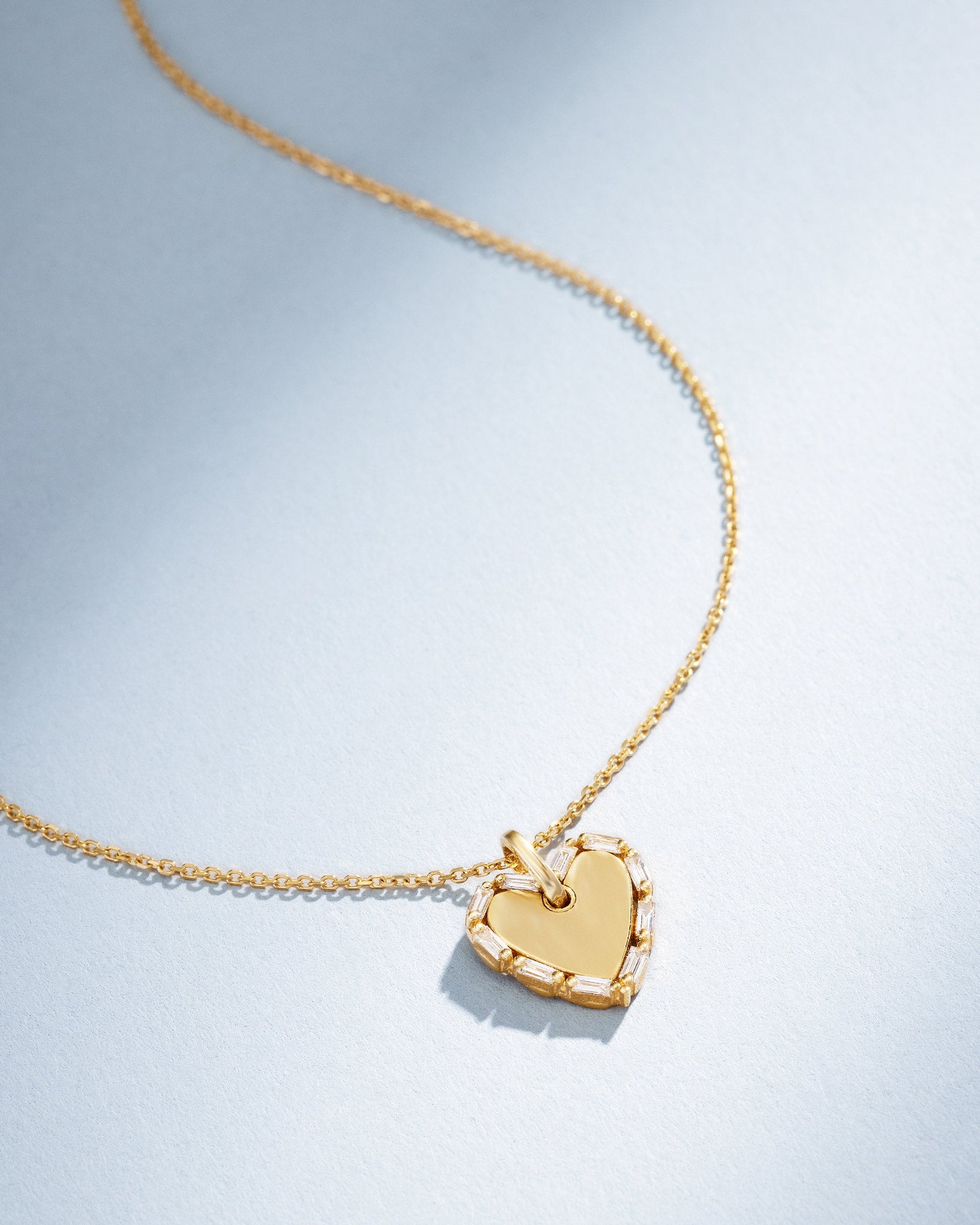 Suzanne Kalan Golden Mini Heart Diamond Pendant in 18k yellow gold