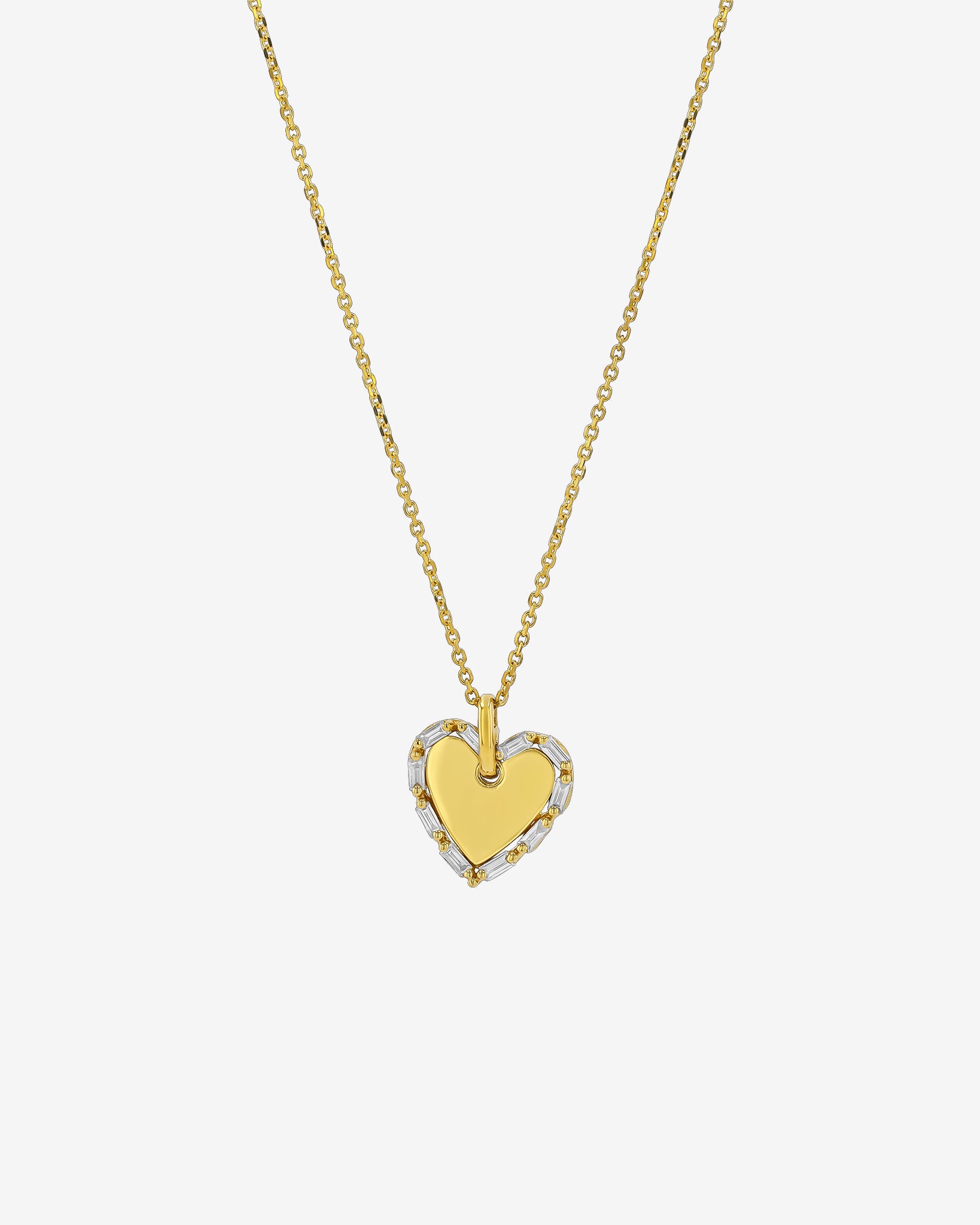 Suzanne Kalan Golden Mini Heart Diamond Pendant in 18k yellow gold