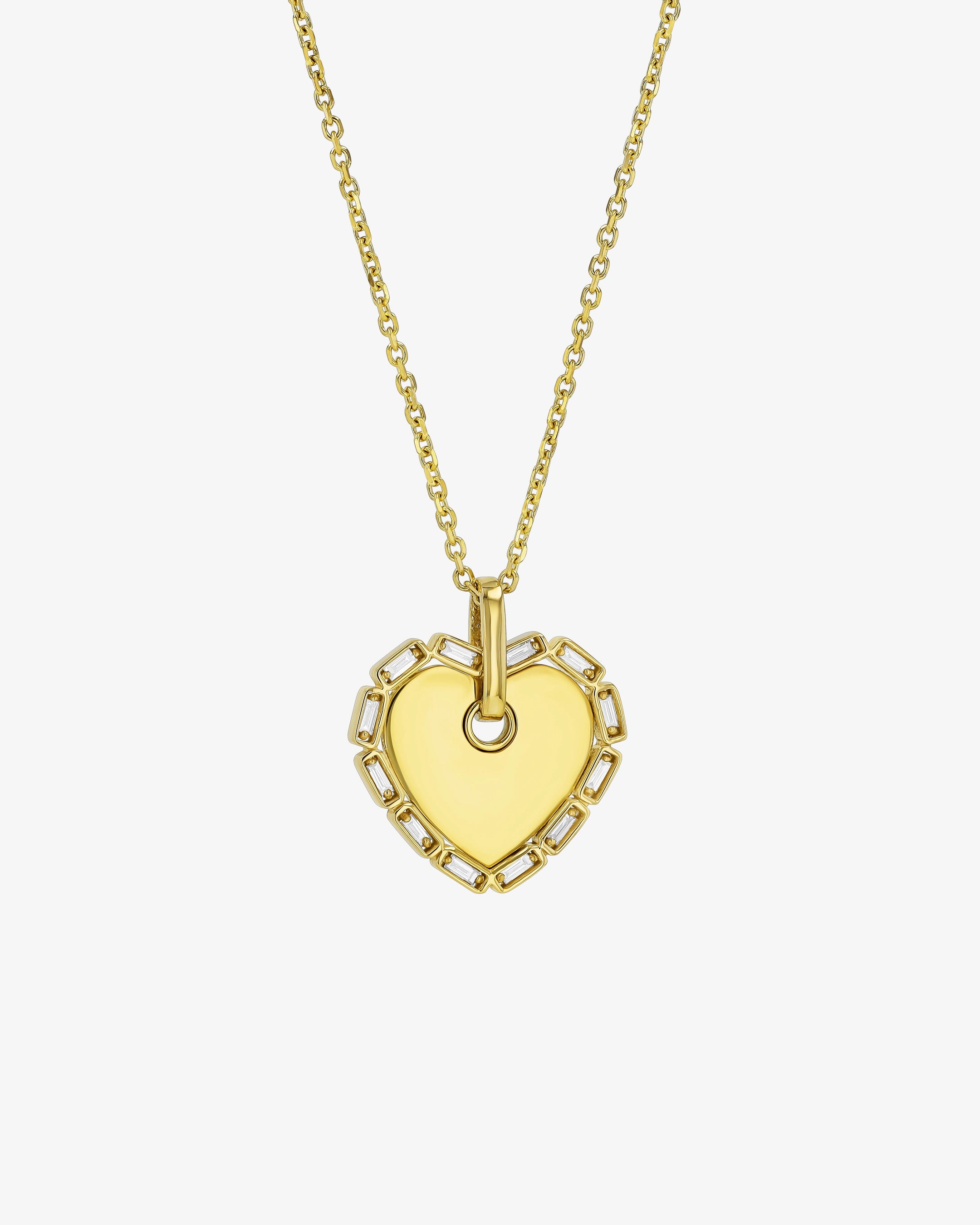 Suzanne Kalan Golden Midi Heart Diamond Pendant in 18k yellow gold