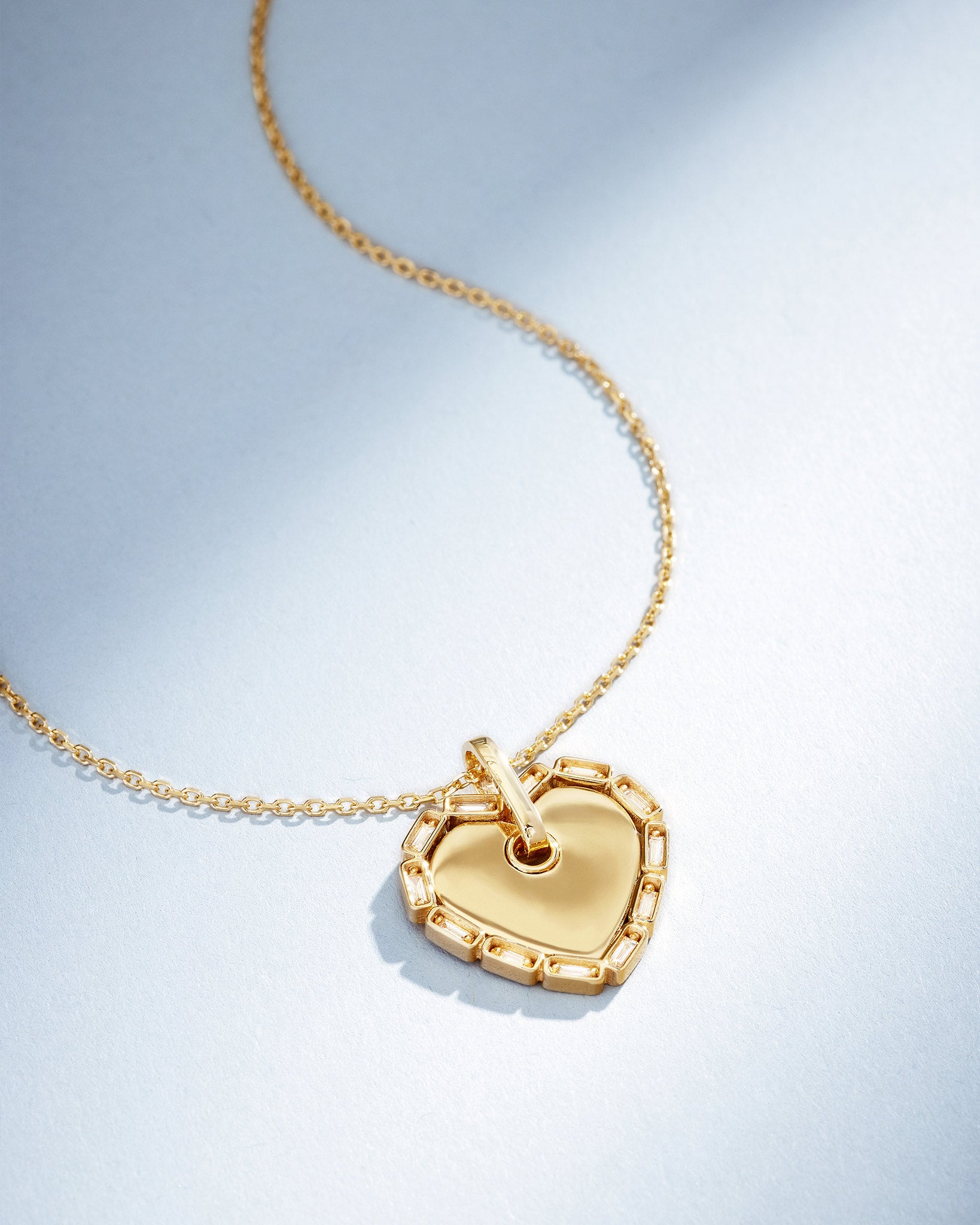 Suzanne Kalan Golden Midi Heart Diamond Pendant in 18k yellow gold