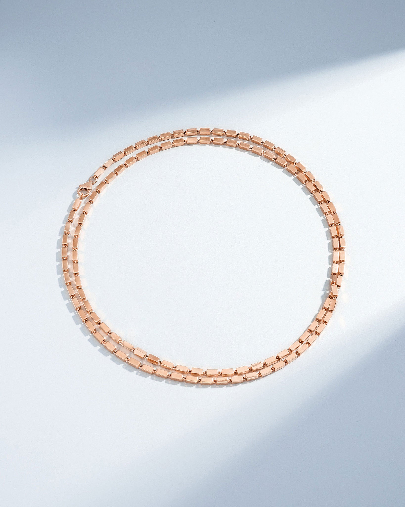 Suzanne Kalan Block-Chain Thick 36" Necklace in 18k rose gold 