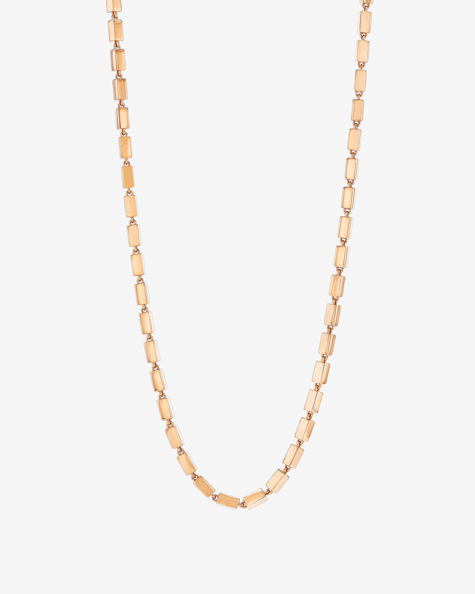 Suzanne Kalan Block-Chain Thick Necklace in 18k rose gold