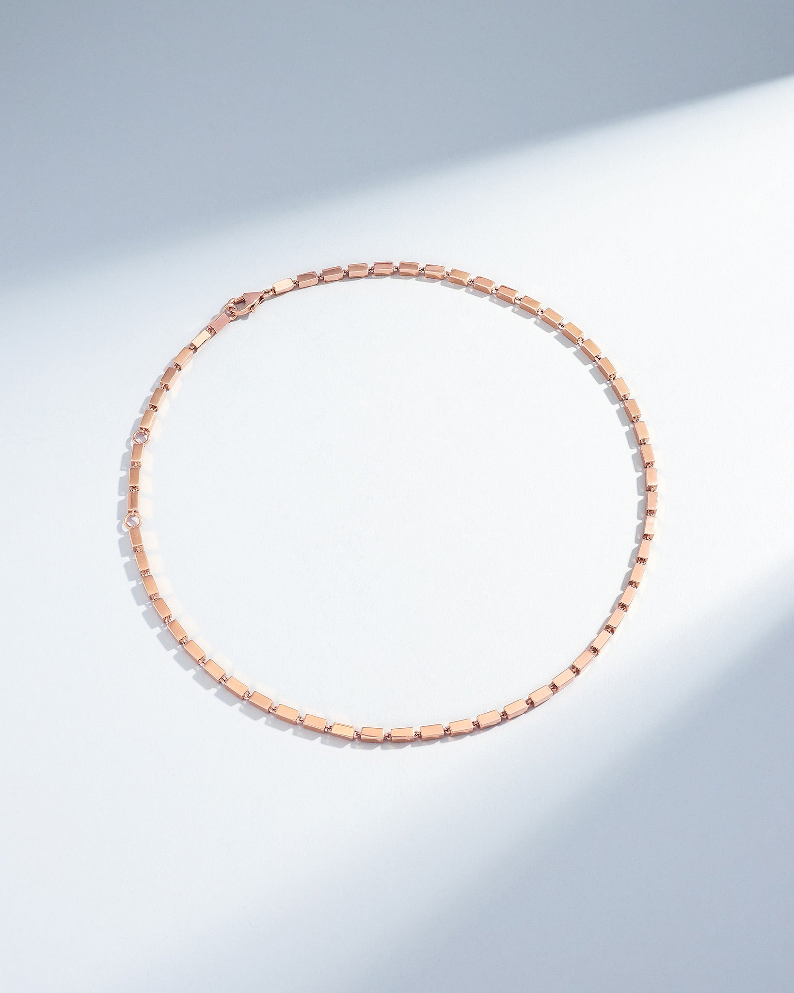 Suzanne Kalan Block-Chain Thick Necklace in 18k rose gold