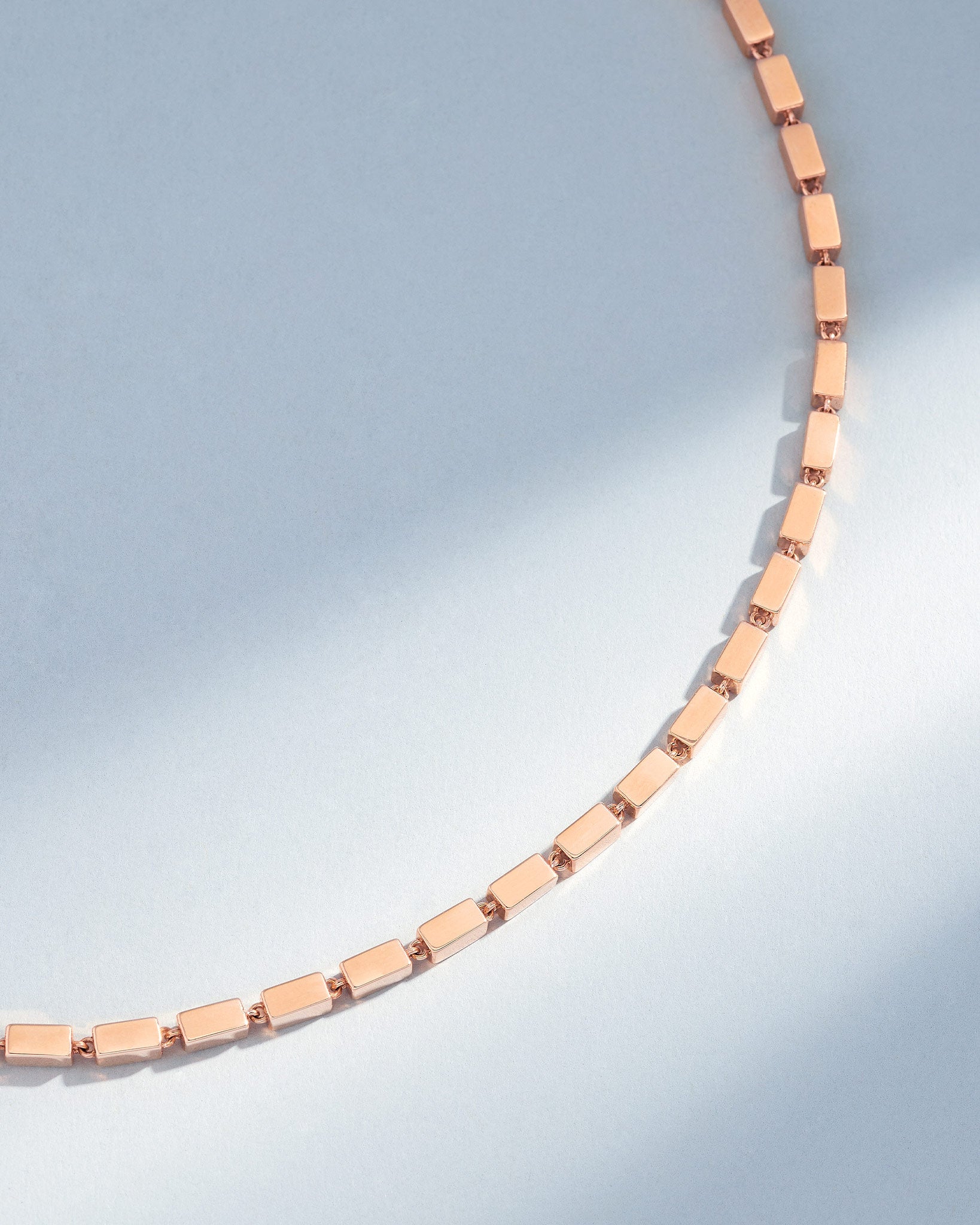 Suzanne Kalan Block-Chain Thick Necklace in 18k rose gold