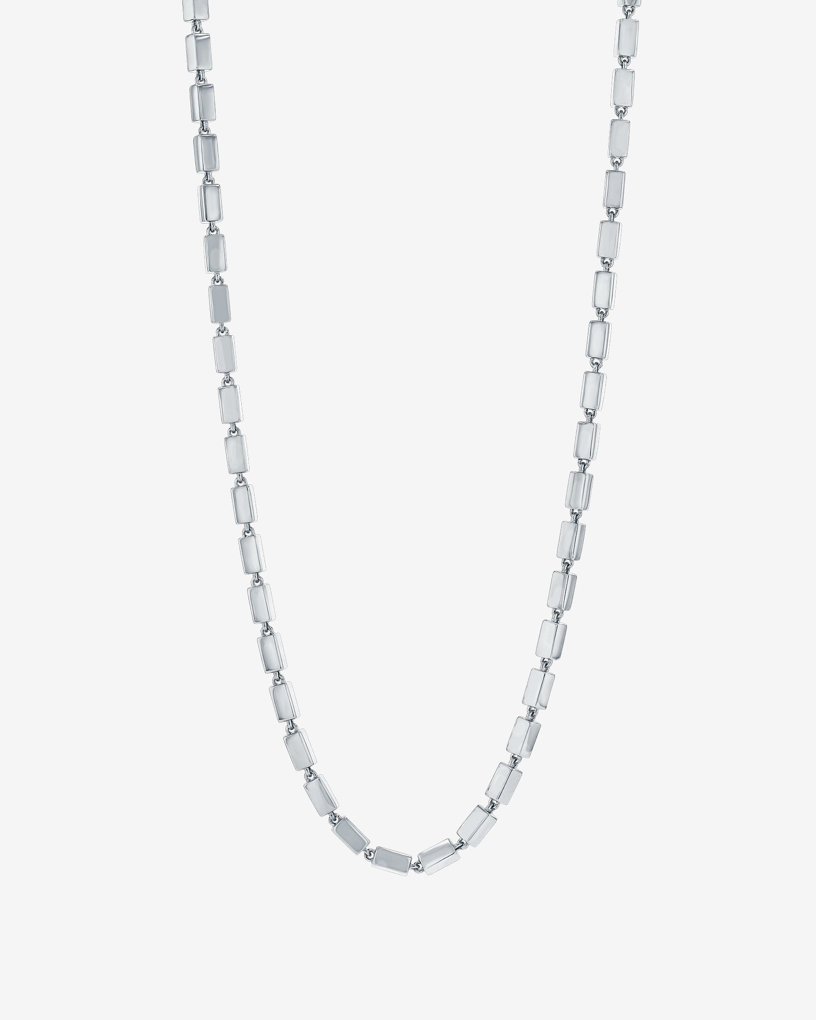 Suzanne Kalan Block-Chain Thick Necklace in 18k white gold