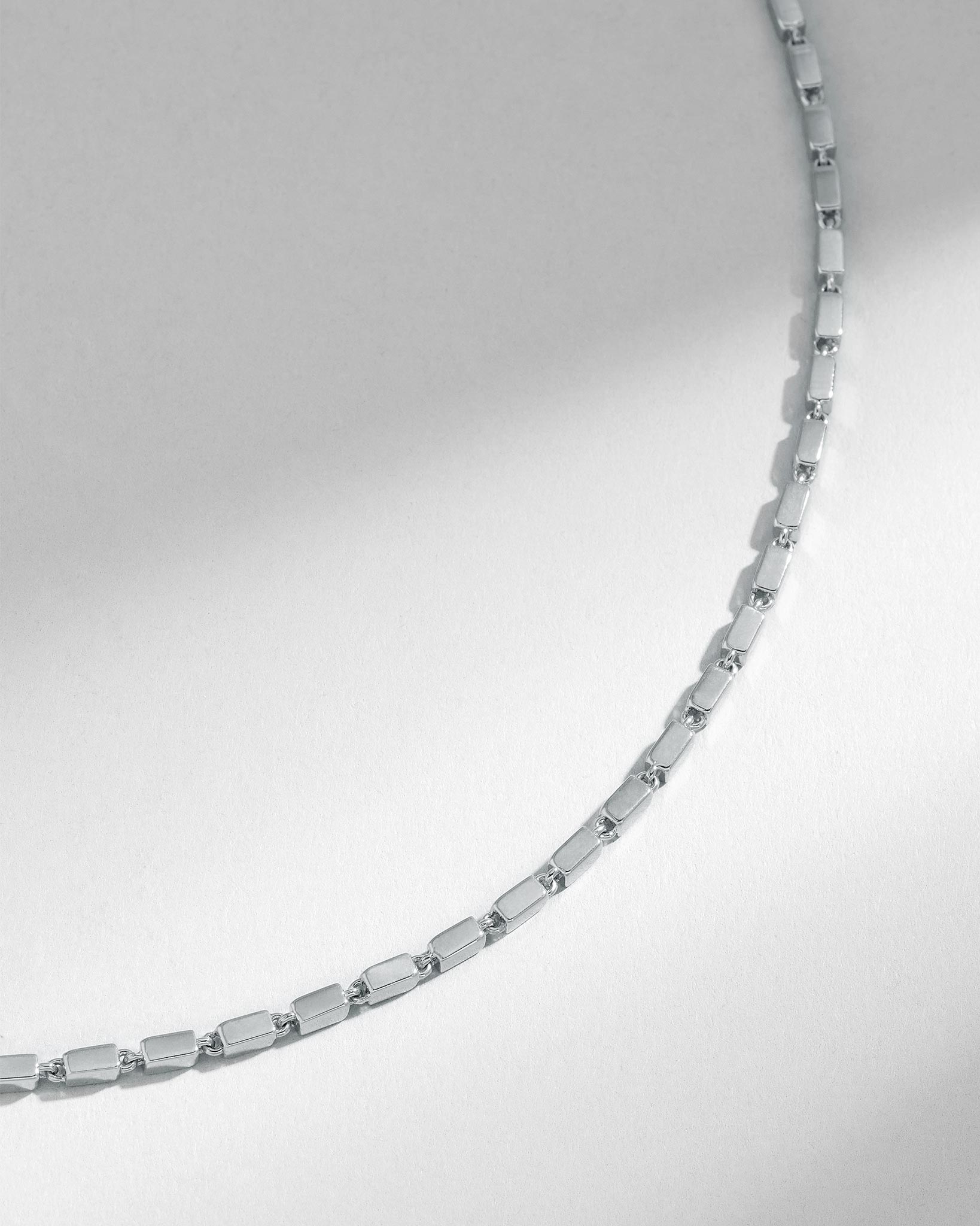 Suzanne Kalan Block-Chain Medium Necklace in 18k white gold