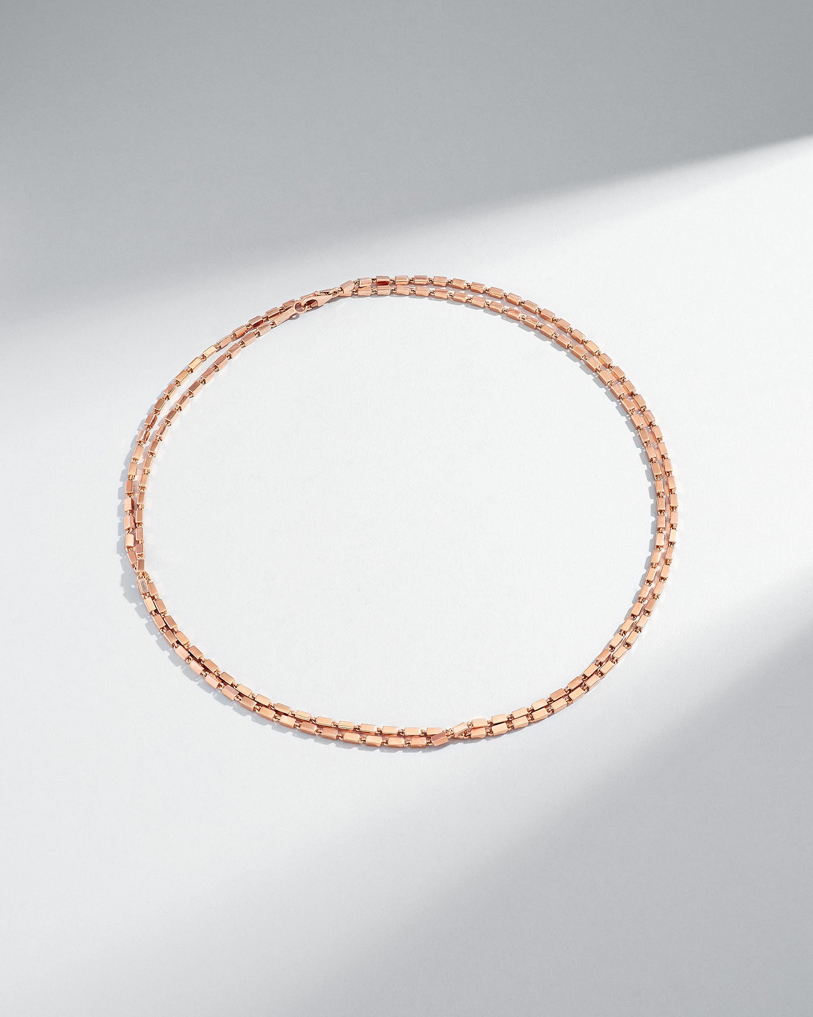 Suzanne Kalan Block-Chain 36 inch Medium Necklace in 18k rose gold