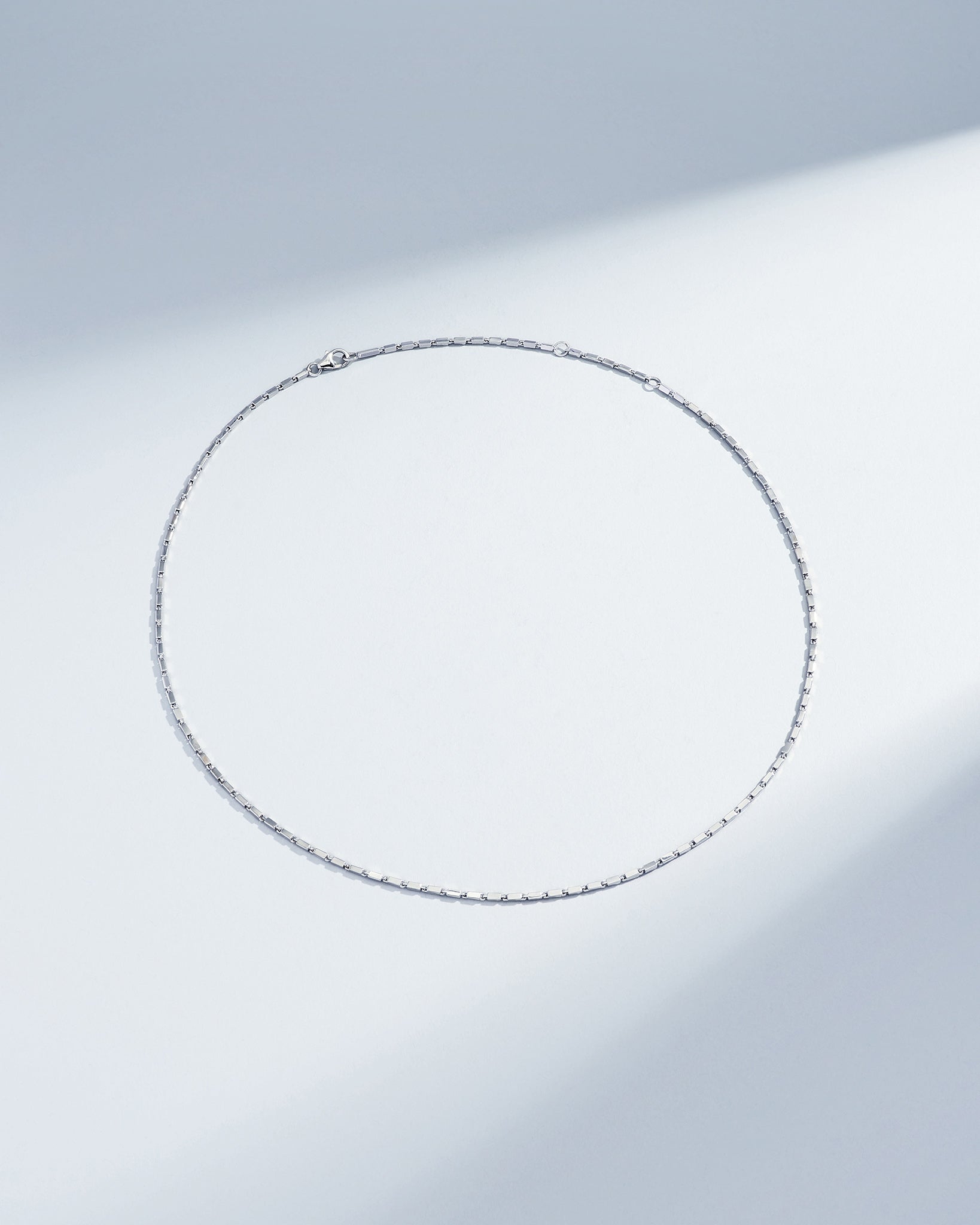 Suzanne Kalan Block-Chain Thin Necklace in 18k white gold