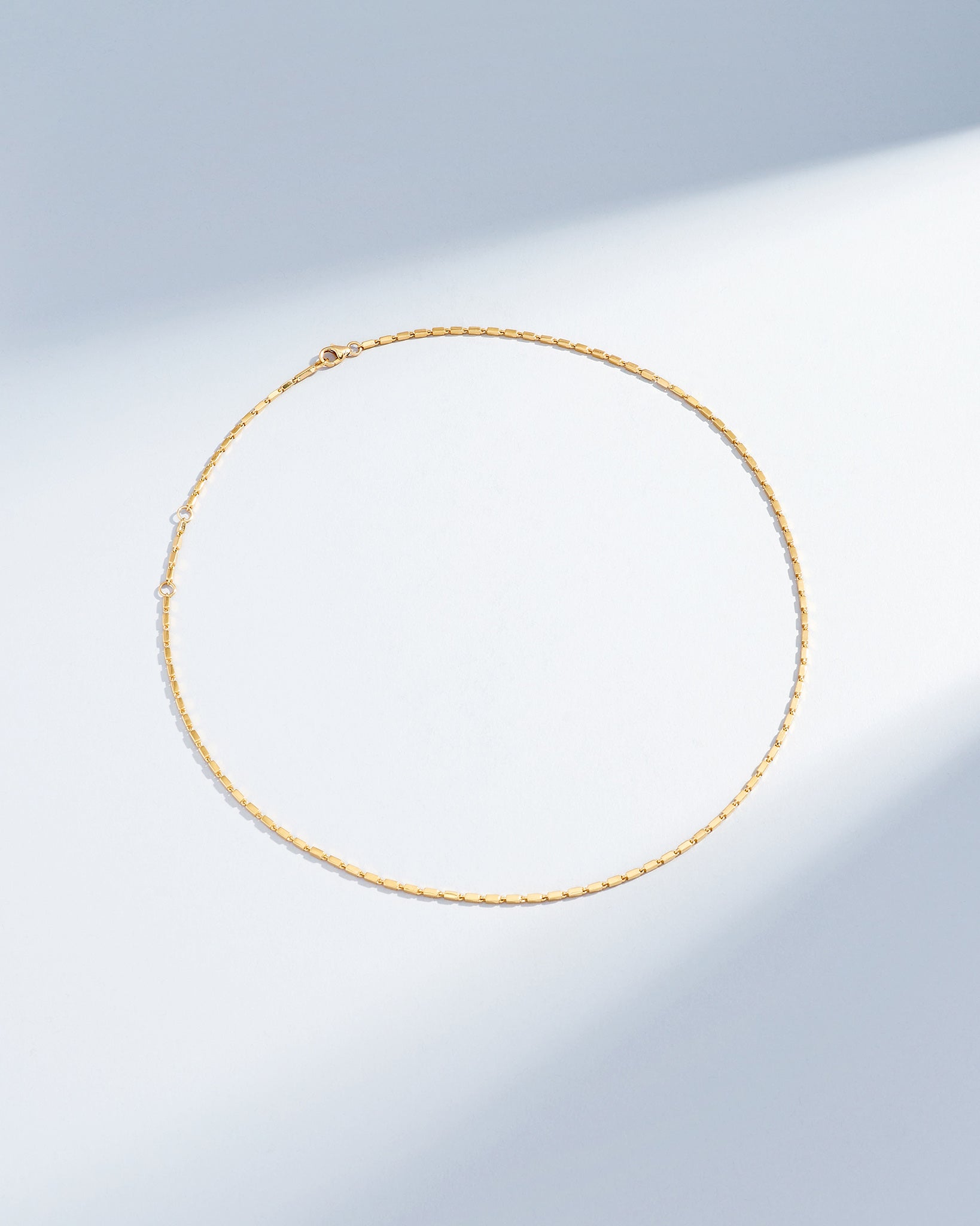 Suzanne Kalan Block-Chain Thin Necklace in 18k yellow gold