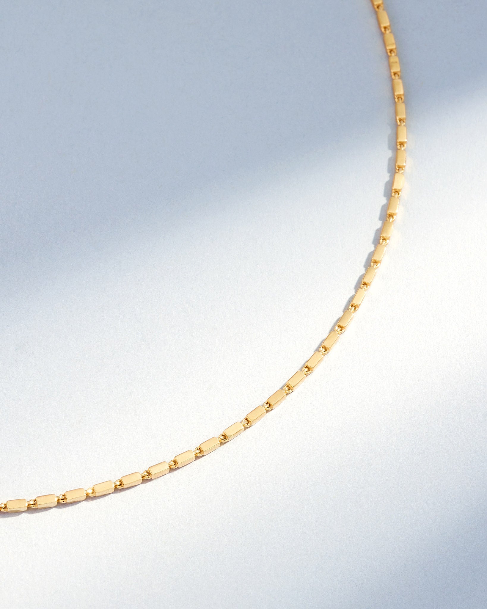 Suzanne Kalan Block-Chain Thin Necklace in 18k yellow gold