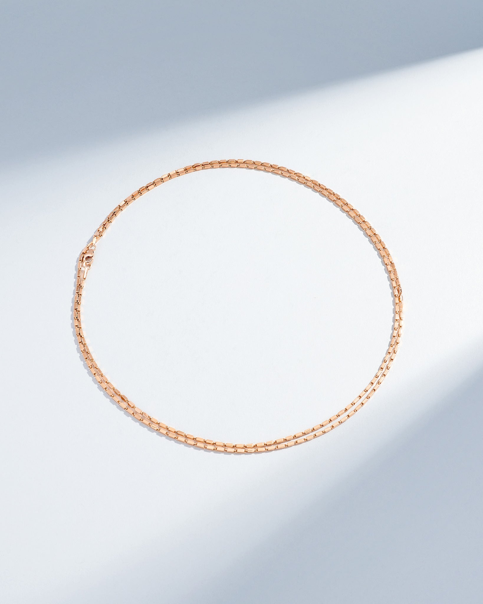 Suzanne Kalan Block-Chain Thin 36" Necklace in 18k rose gold