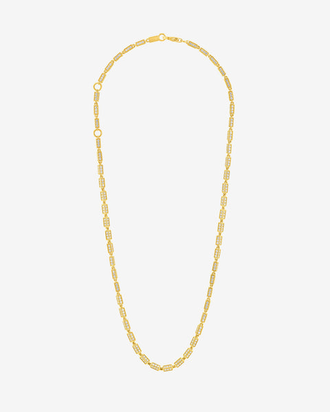 Block-Chain Full Pave Diamond Medium Necklace | Suzanne Kalan®