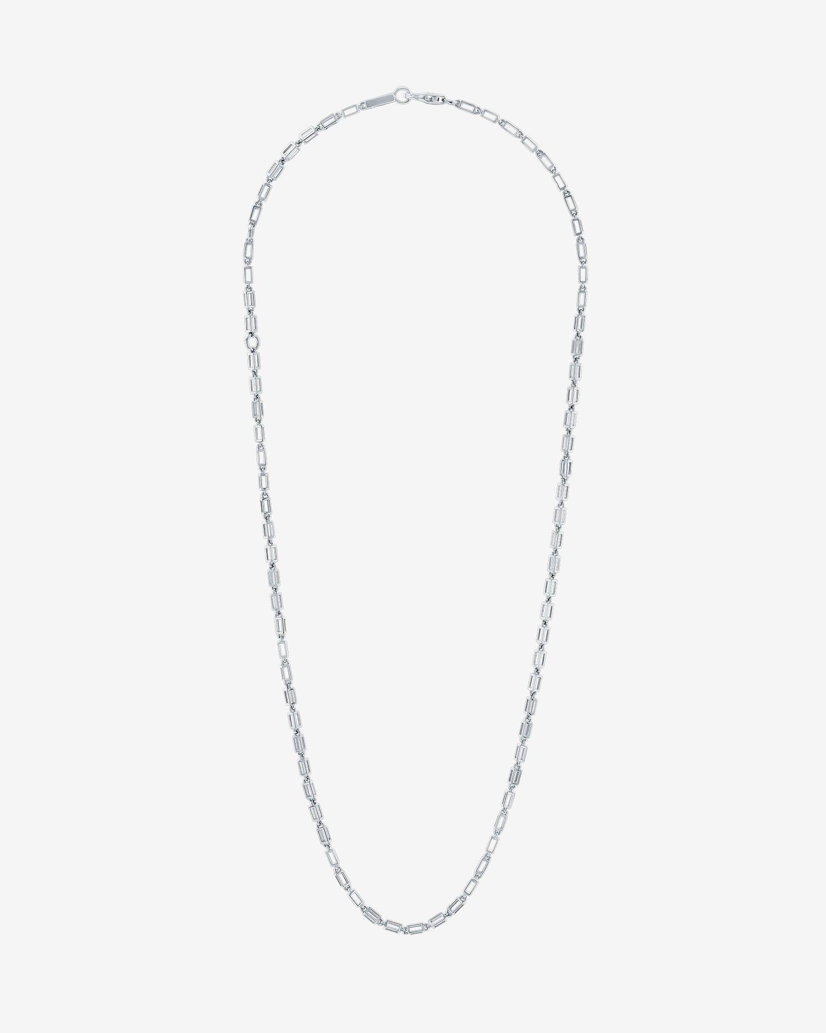 Suzanne Kalan Block-Chain Air Medium Necklace in 18k white gold