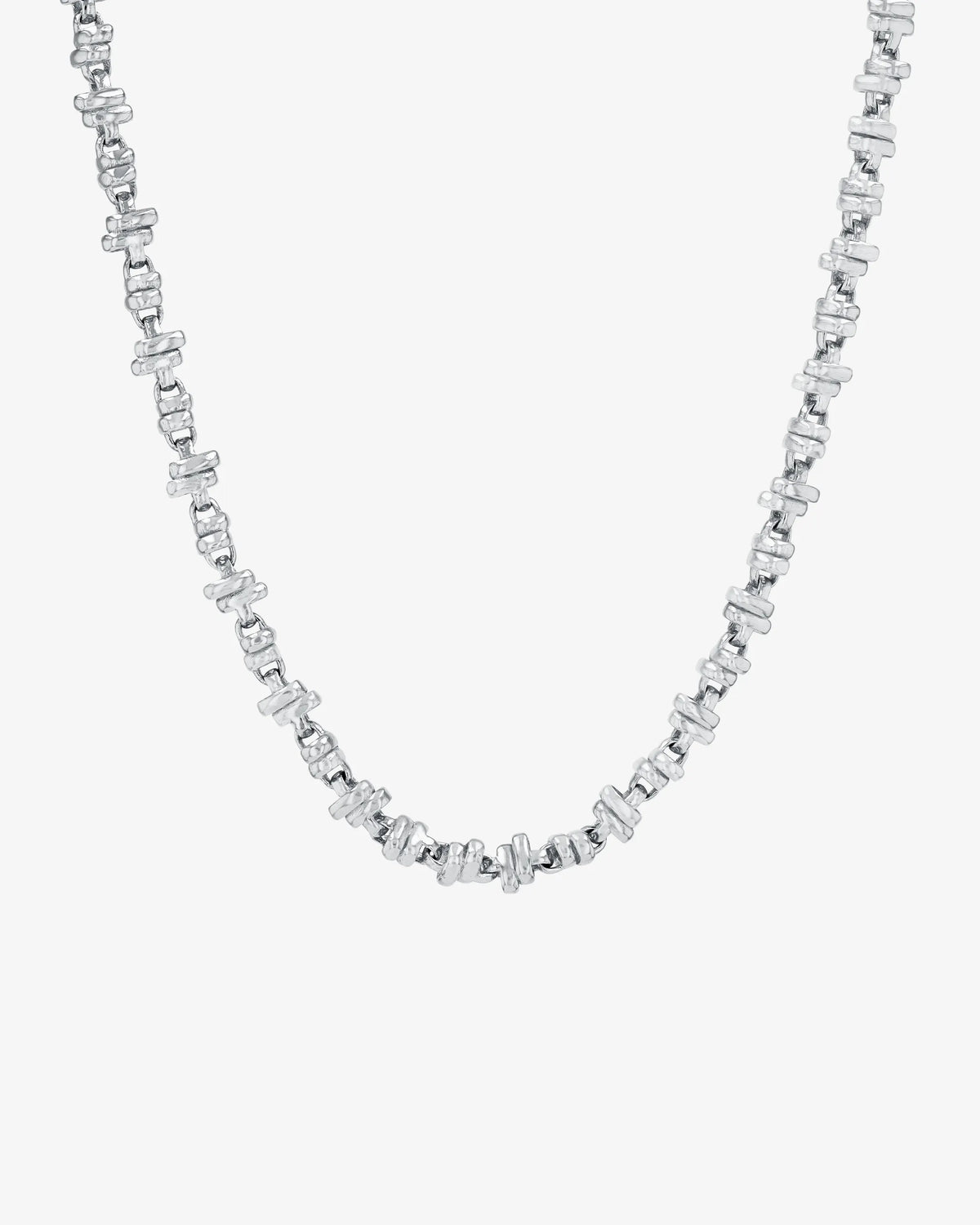 Suzanne Kalan Gilded Cluster Midi Chain Necklace in 18k white gold