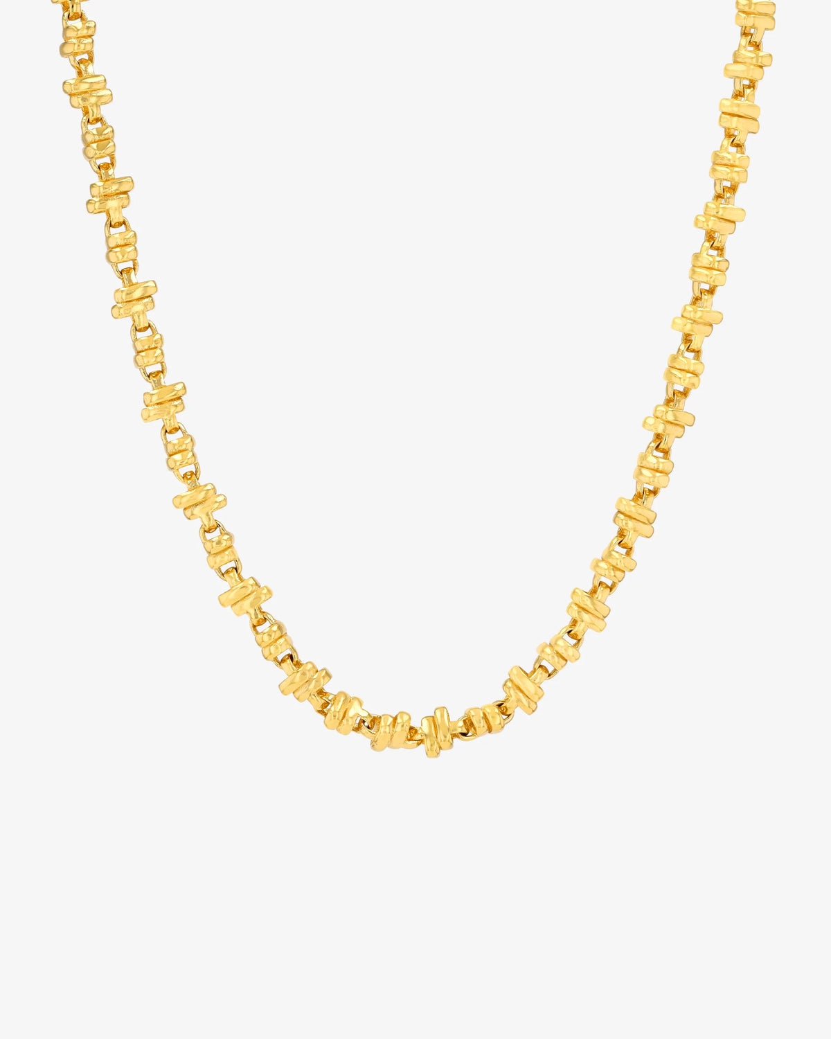 Suzanne Kalan Gilded Cluster Midi Chain Necklace in 18k yellow gold