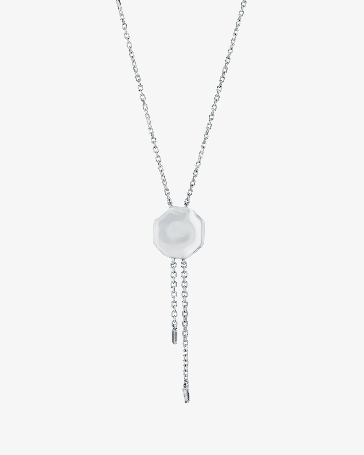 Suzanne Kalan Gilded Diamond Lariat Necklace in 18k white gold