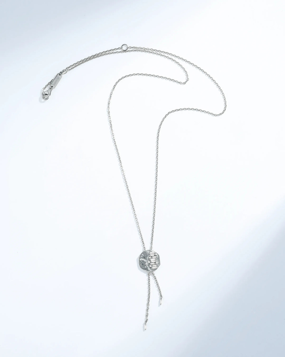 Suzanne Kalan Gilded Diamond Lariat Necklace in 18k white gold