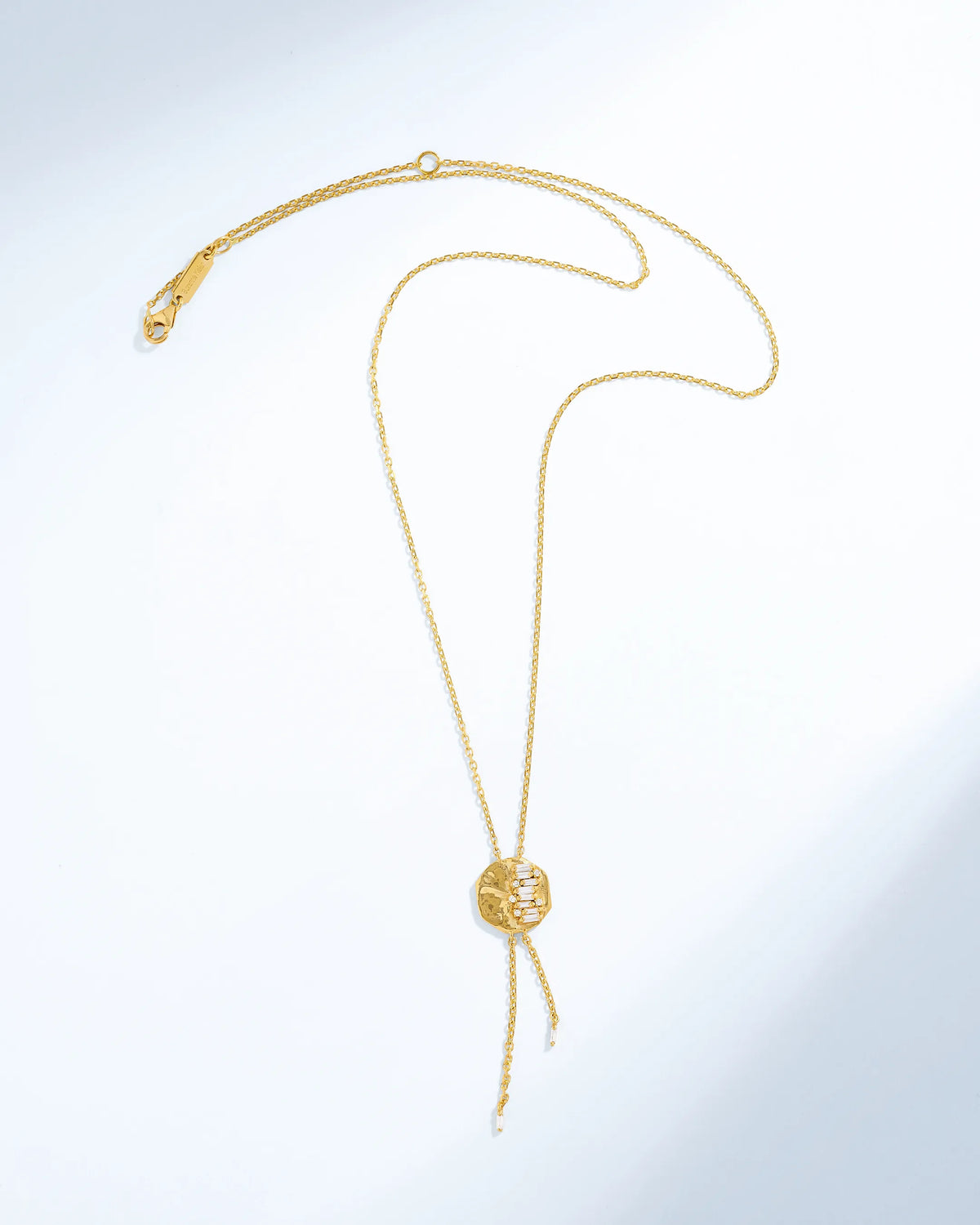 Suzanne Kalan Gilded Diamond Lariat Necklace in 18k yellow gold