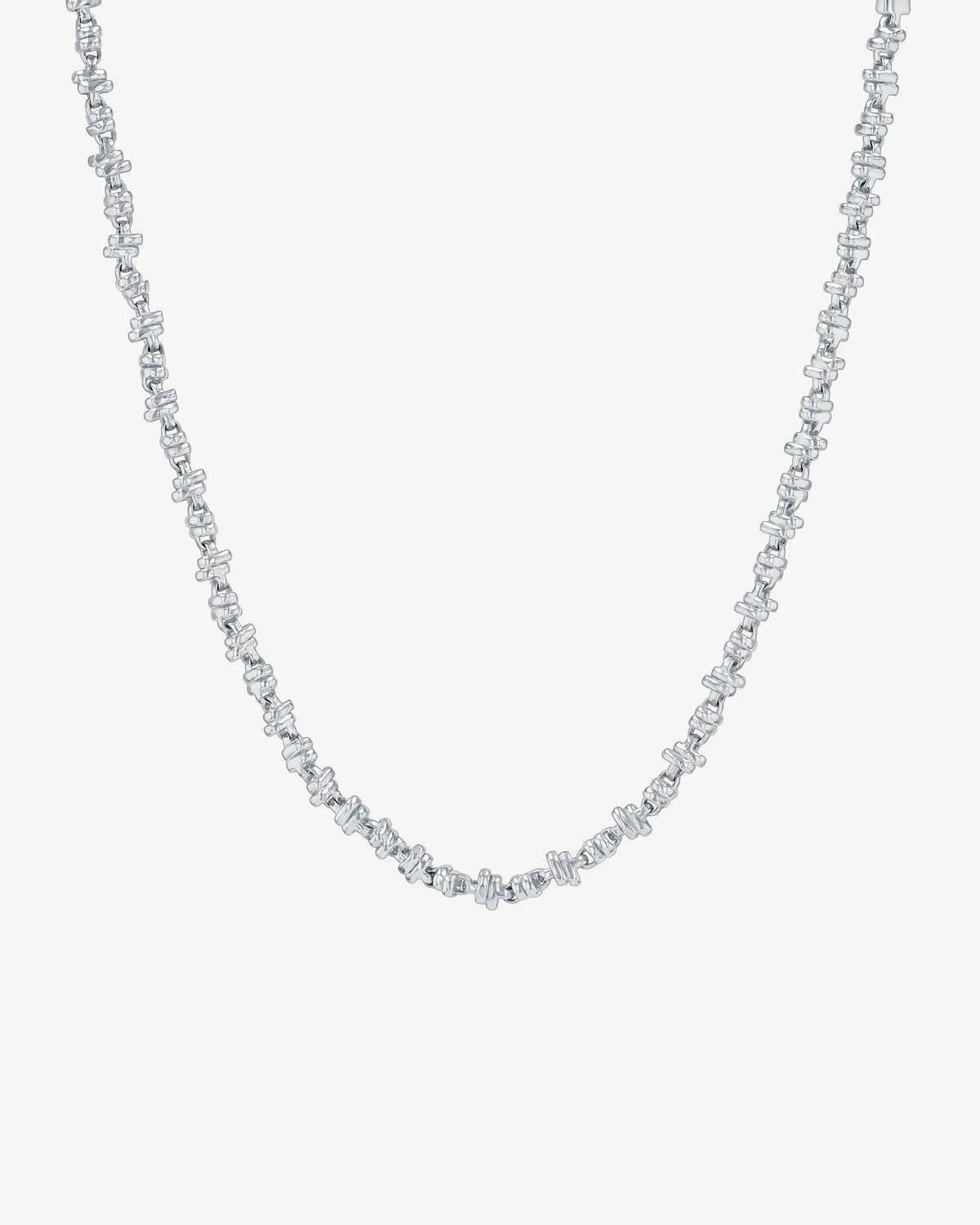 Suzanne Kalan Gilded Cluster Mini Chain Necklace in 18k white gold