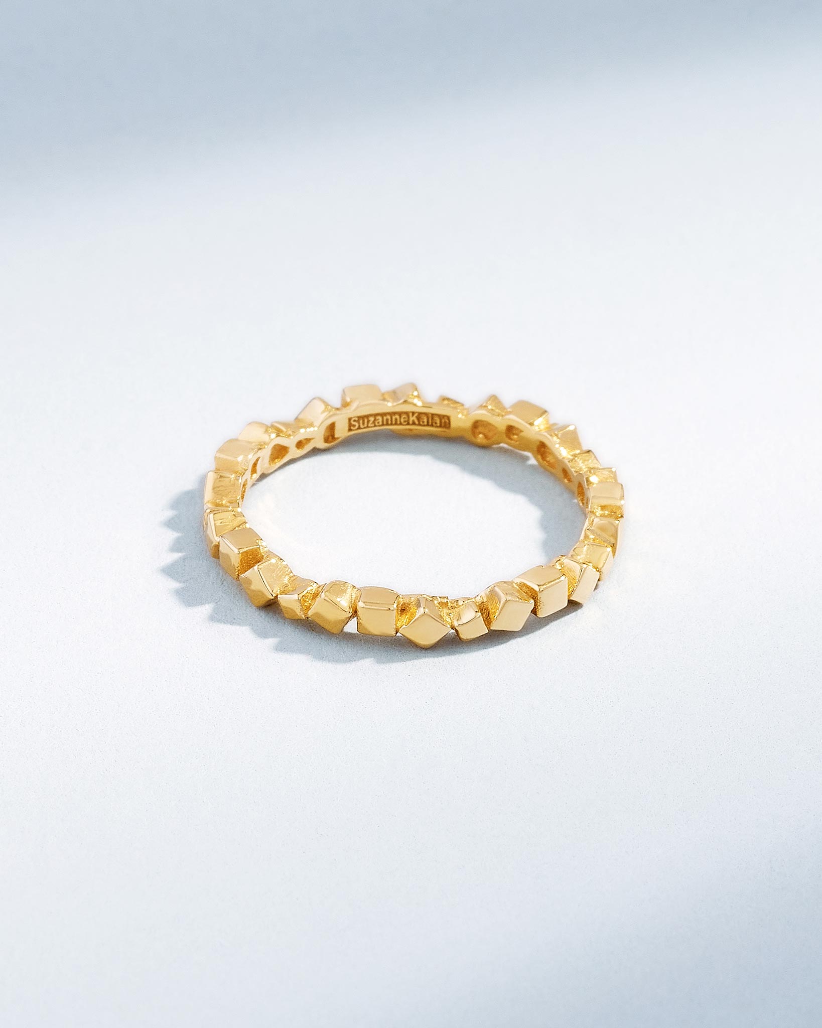 18K Rings | Buy Golden Midi Wave Band Online | Suzanne Kalan®