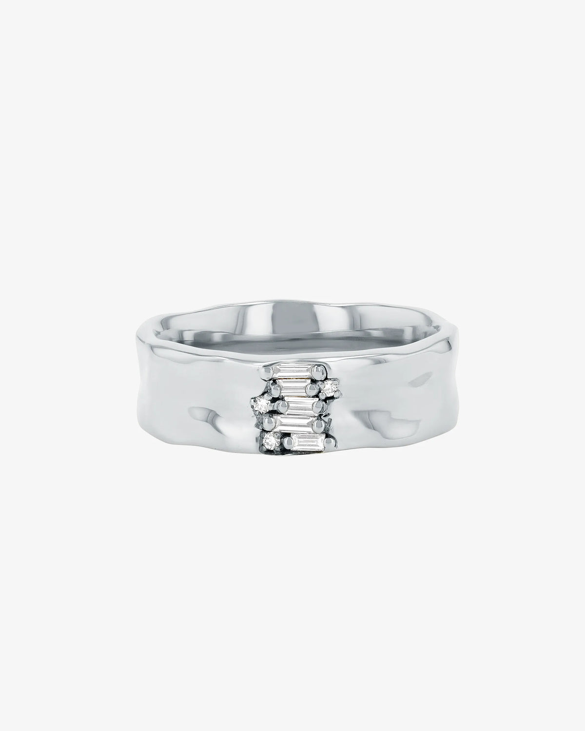 Suzanne Kalan Gilded Diamond Mini Band in 18k white gold