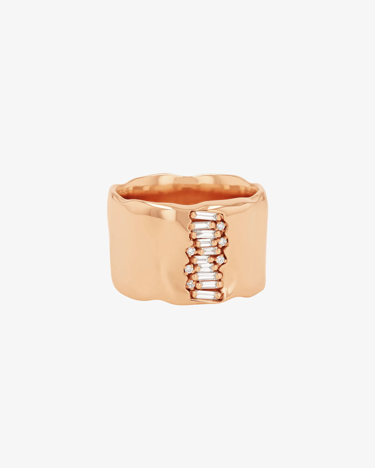Suzanne Kalan Gilded Diamond Milli Band in 18k rose gold