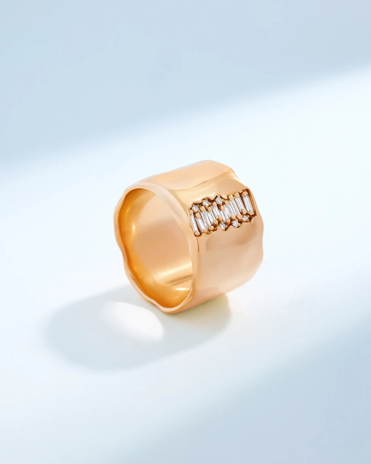 Suzanne Kalan Gilded Diamond Milli Band in 18k rose gold