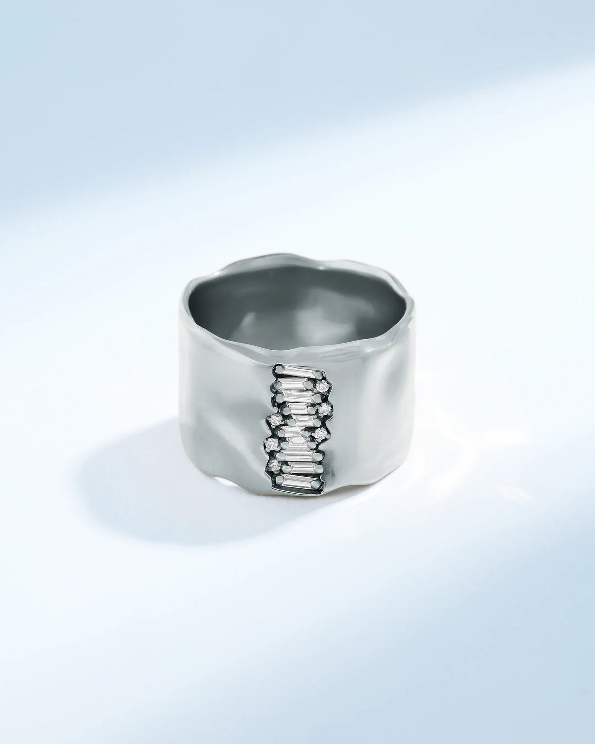 Suzanne Kalan Gilded Diamond Milli Band in 18k white gold