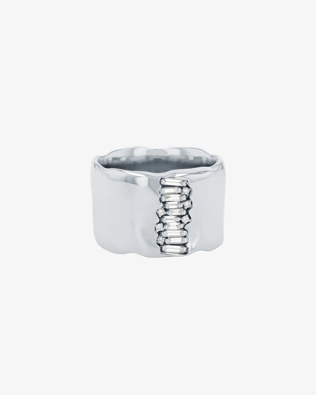 Suzanne Kalan Gilded Diamond Milli Band in 18k white gold