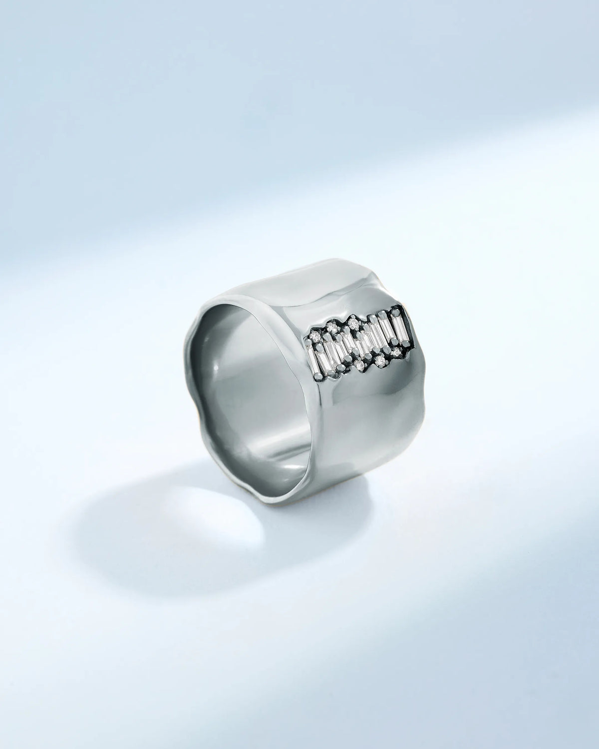 Suzanne Kalan Gilded Diamond Milli Band in 18k white gold