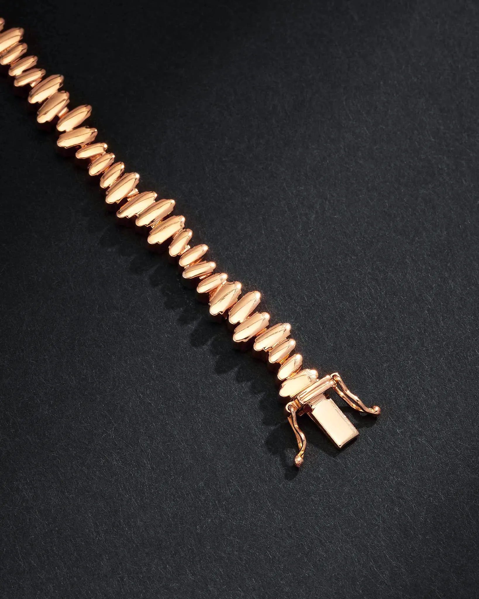 Suzanne Kalan Men's Golden Tennis Bracelet in 18k rose gold