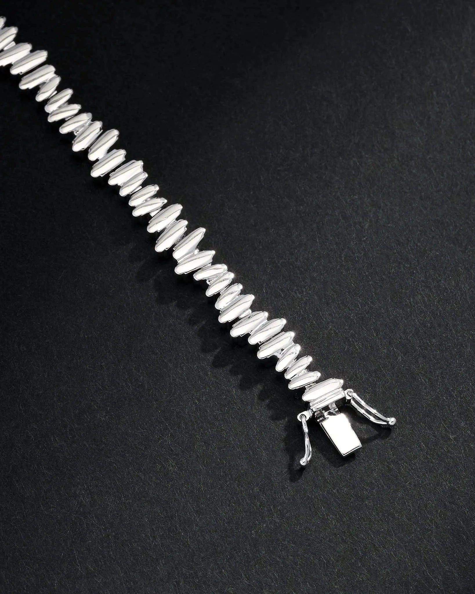 Suzanne Kalan Men's Golden Tennis Bracelet in 18k white gold