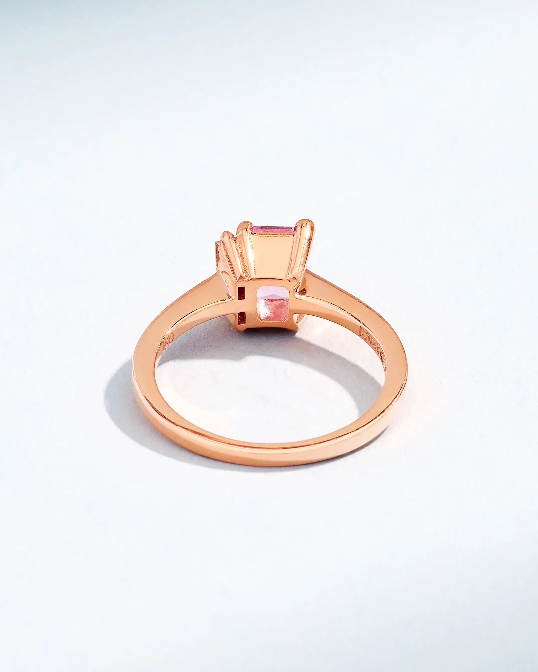 Suzanne Kalan One of a Kind Mini Toi Et Moi Pink Sapphire & Diamond Ring in 18k rose gold