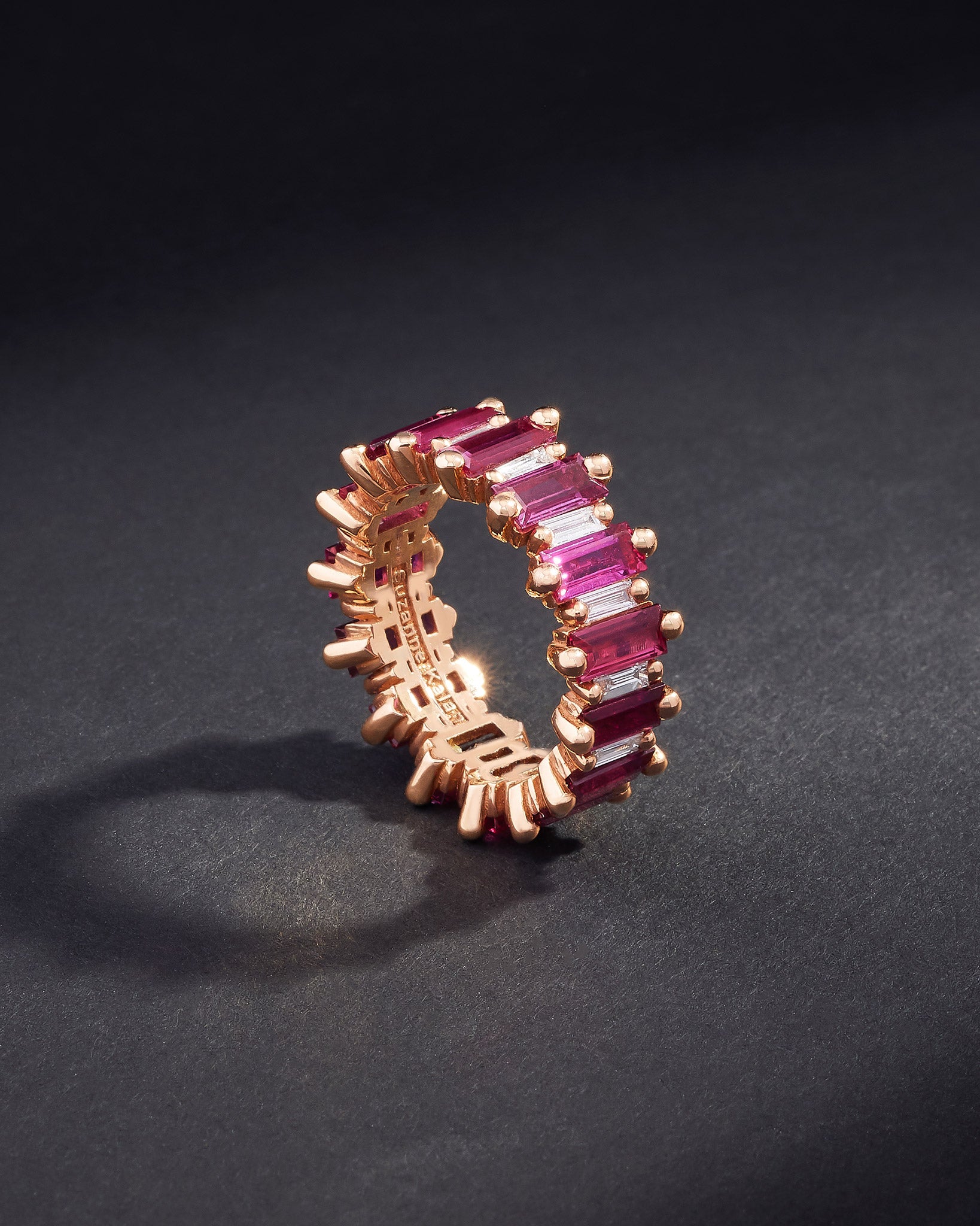 Suzanne Kalan One of a Kind Majesty Ruby Eternity Band in 18k rose gold