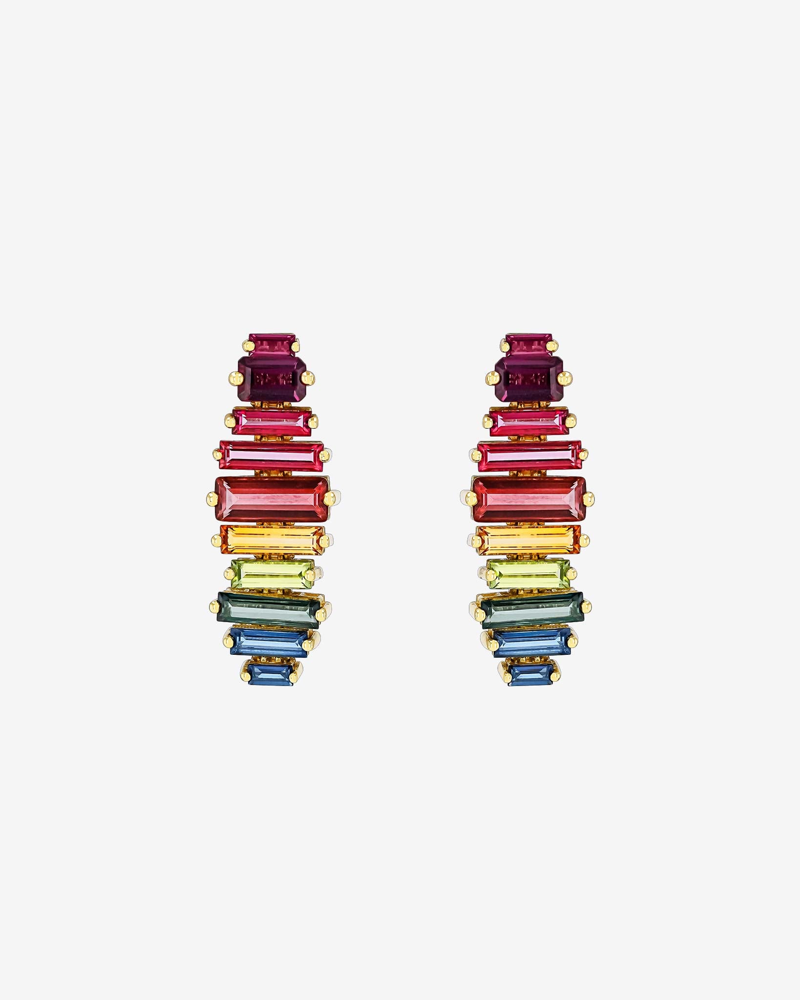 Kalan By Suzanne Kalan Amalfi Horizontal Rainbow Drop Earrings in 14k yellow gold