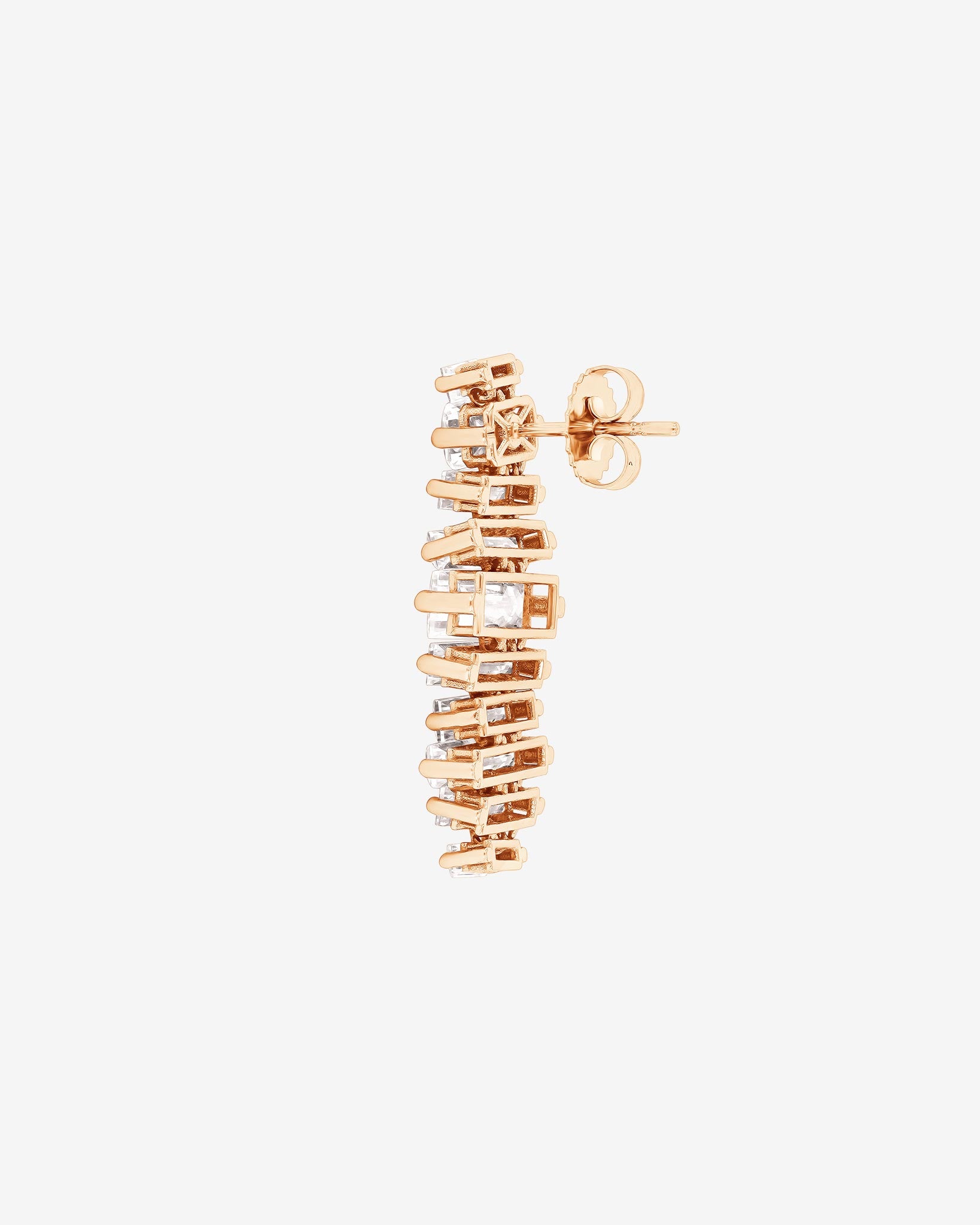 Kalan By Suzanne Kalan Amalfi Horizontal White Topaz Drop Earrings in 14k rose gold