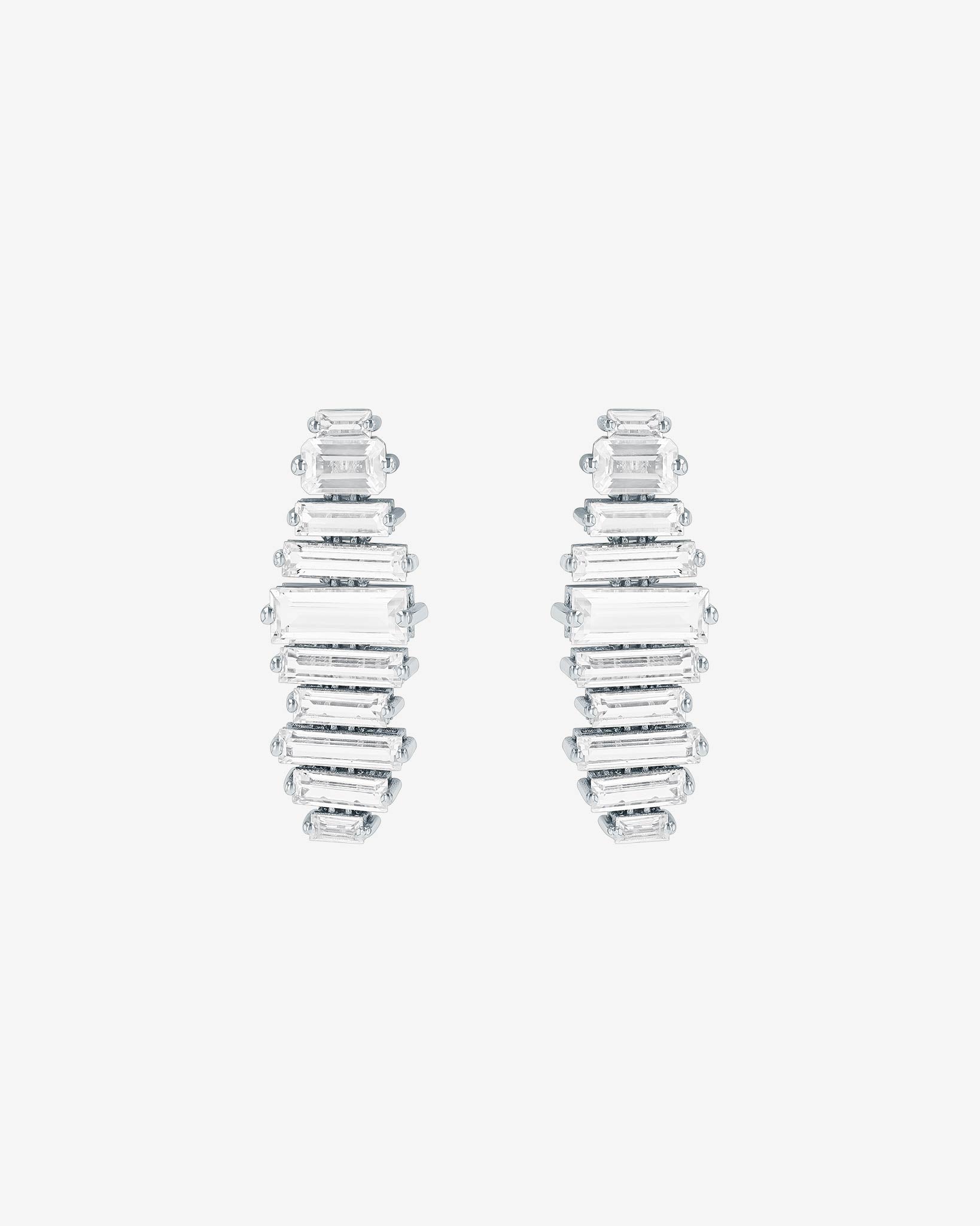 Kalan By Suzanne Kalan Amalfi Horizontal White Topaz Drop Earrings in 14k white gold