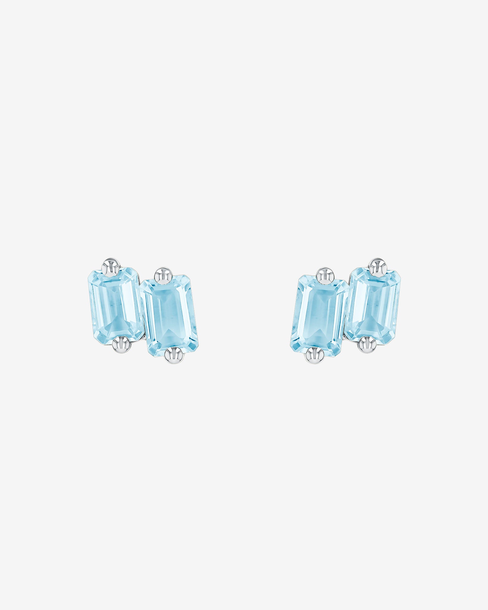 Kalan By Suzanne Kalan Ann Blue Topaz Studs in 14k yellow gold