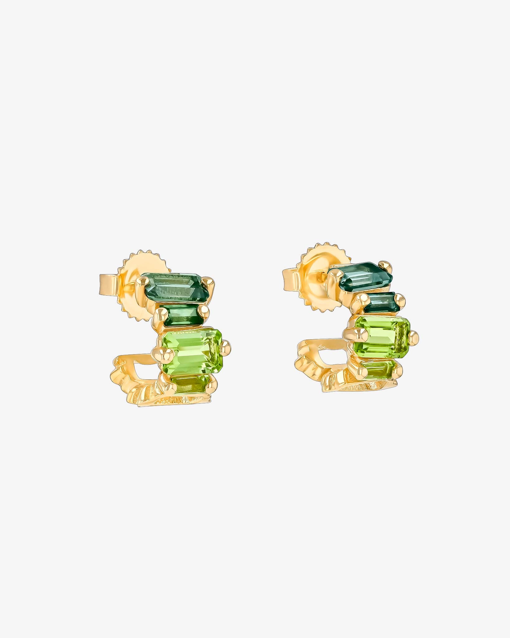 Kalan By Suzanne Kalan Ann Green Ombre Mini Hoops in 14k yellow gold