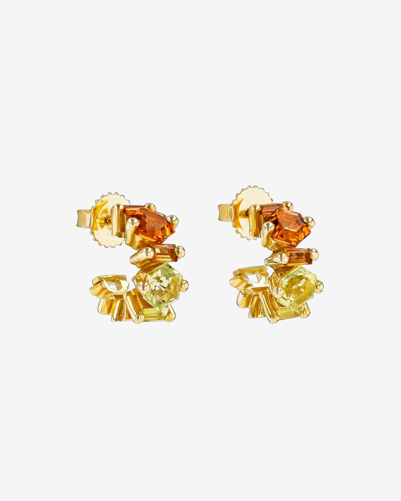 Kalan By Suzanne Kalan Nadima Blend Yellow Ombre Mini Hoops in 14k yellow gold
