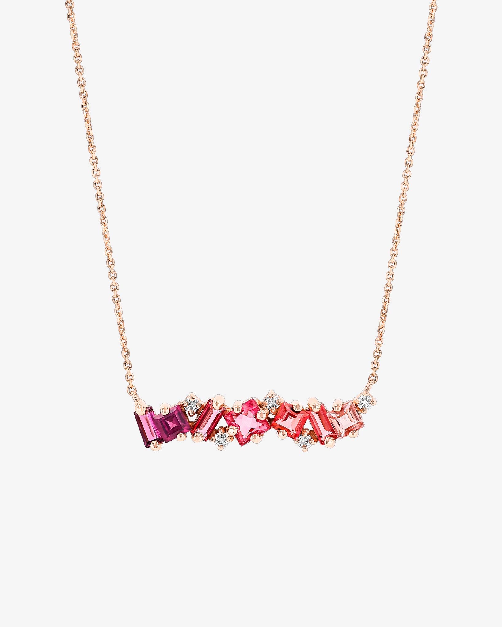 Kalan By Suzanne Kalan Nadima Red Ombre Milli Bar Pendant in 14k rose gold