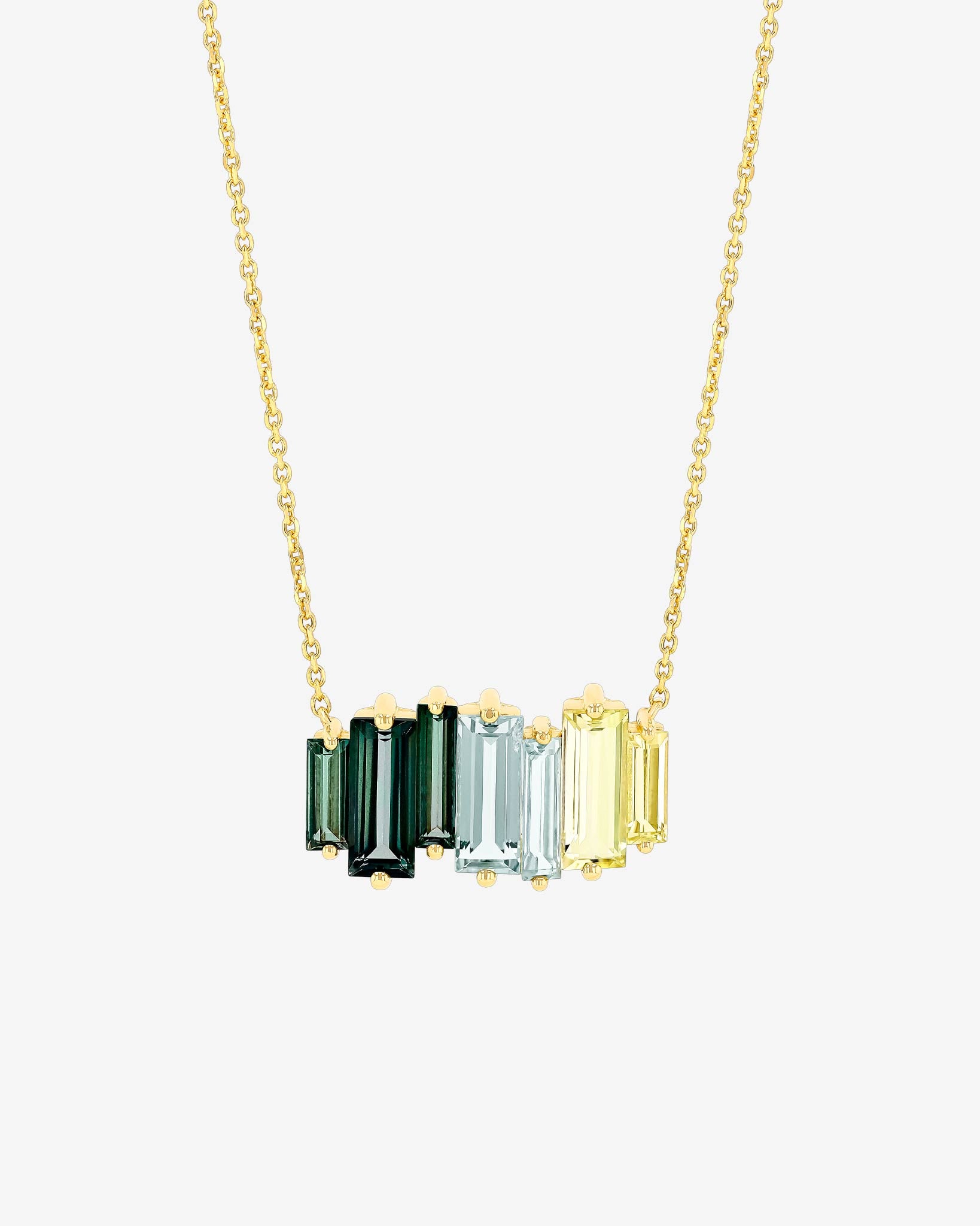 Kalan By Suzanne Kalan Nadima Green Ombre Stacker Pendant in 14k yellow gold