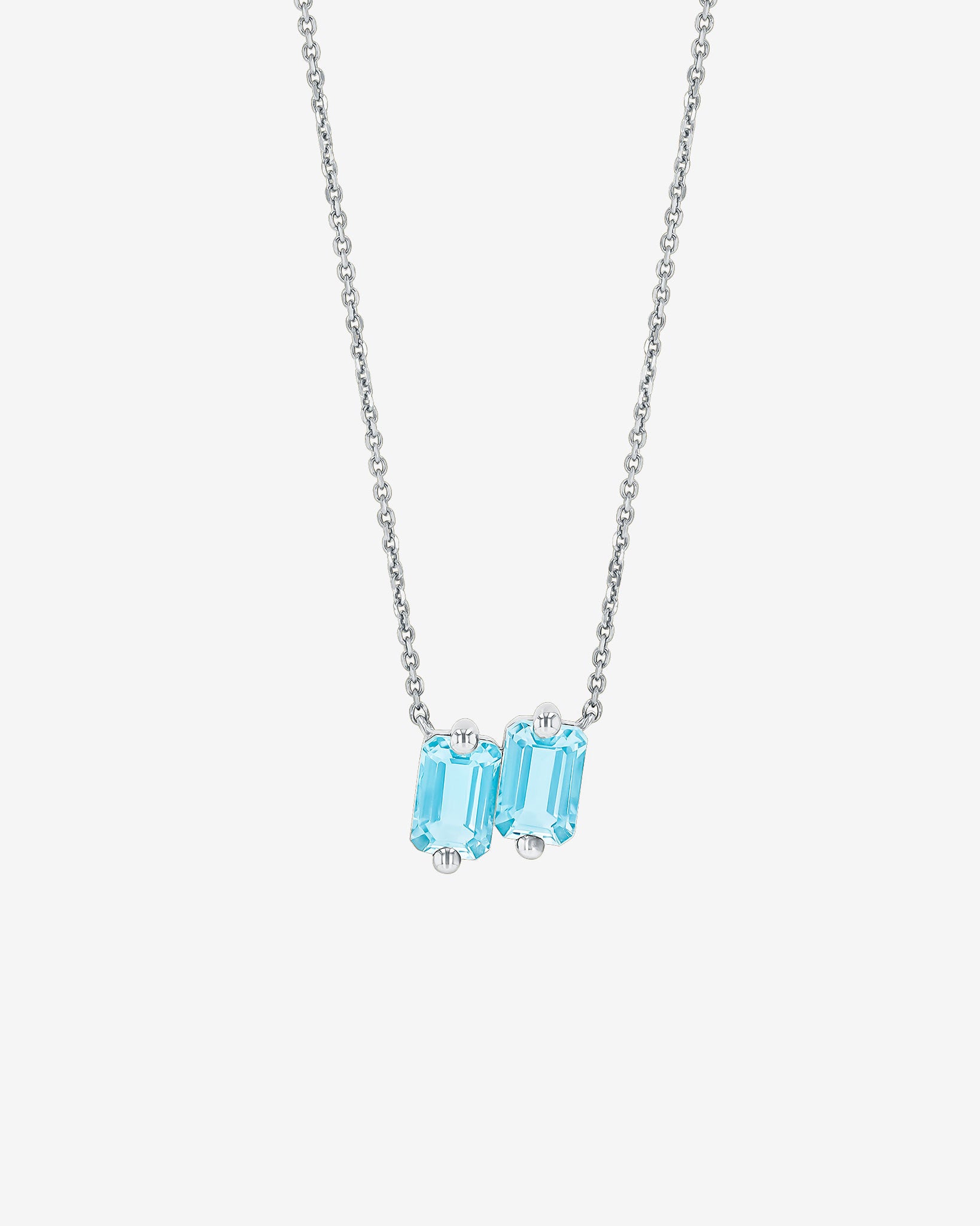 Kalan By Suzanne Kalan Ann Blue Topaz Mini Pendant in 14k white gold