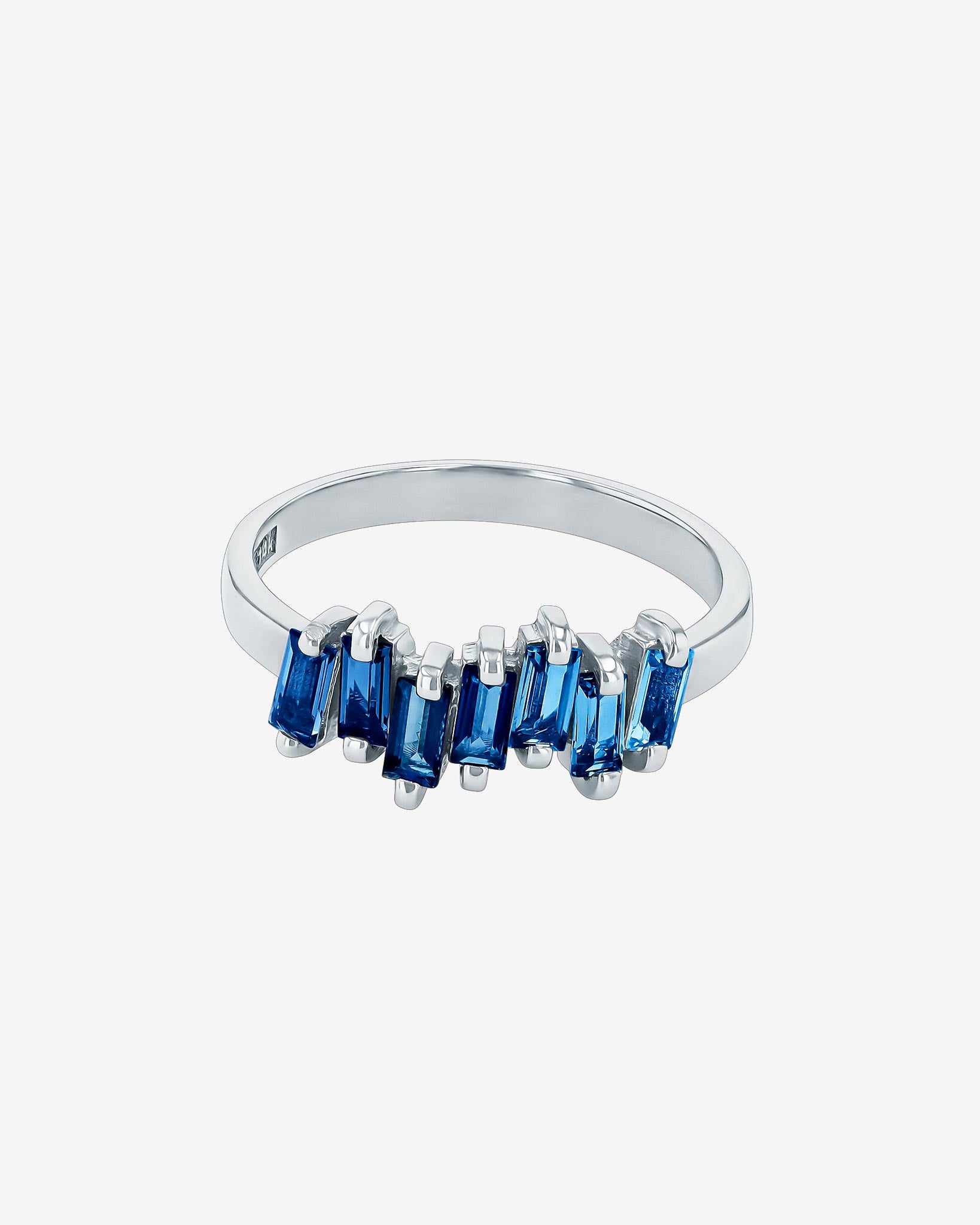 Kalan By Suzanne Kalan Amalfi English Blue Topaz Half Band in 14k white gold