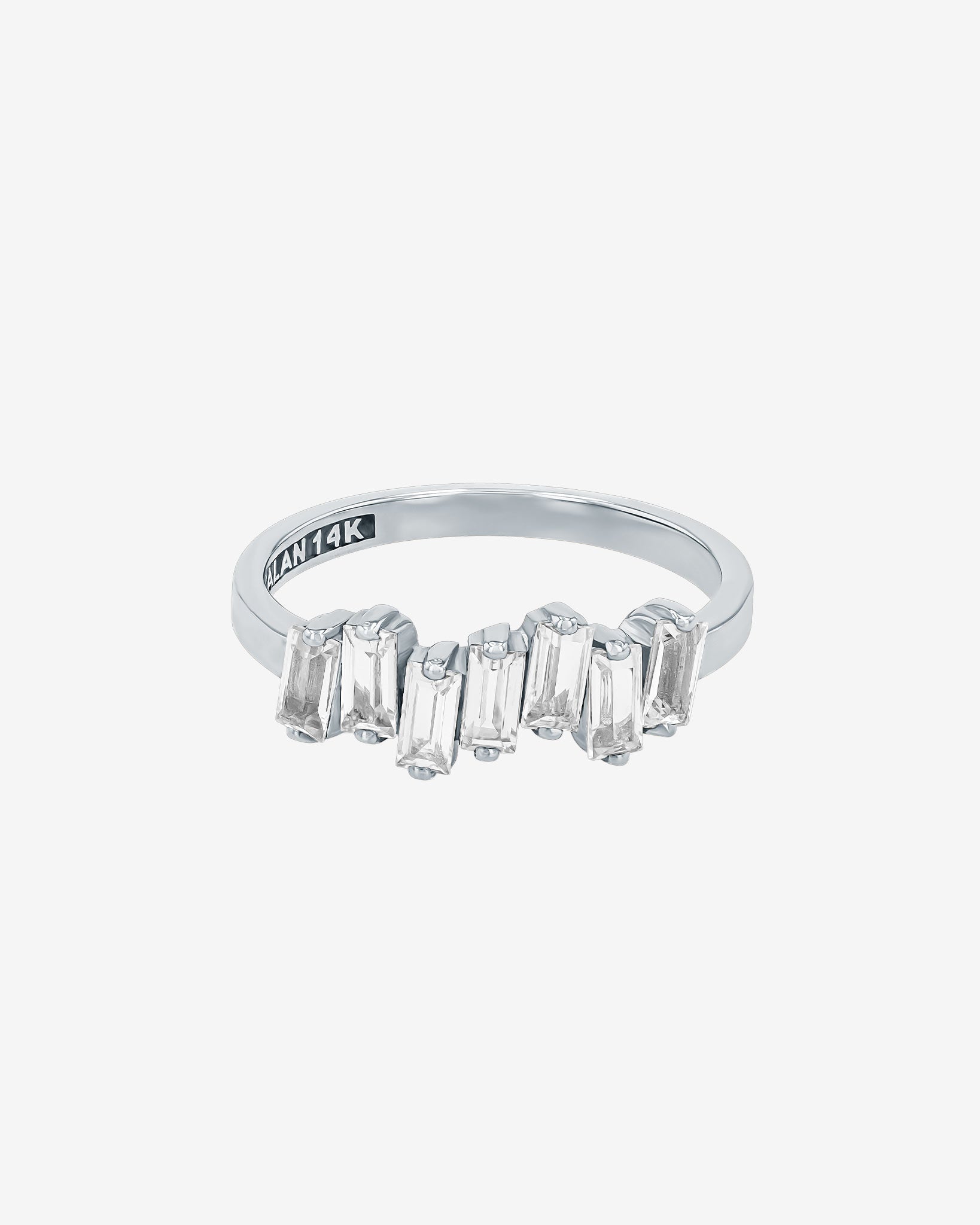 Kalan By Suzanne Kalan Amalfi White Topaz Half Band in 14k white gold