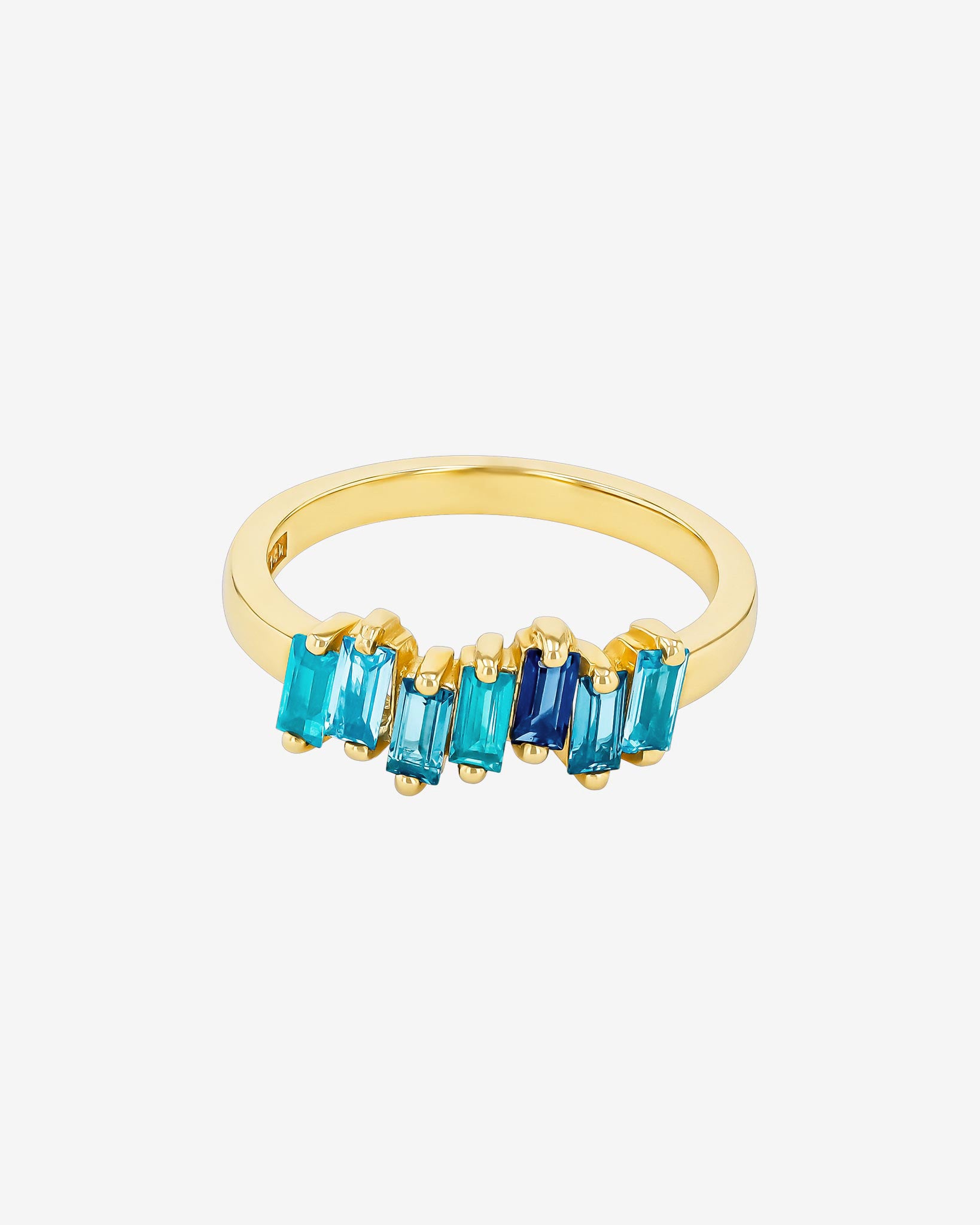 Kalan By Suzanne Kalan Amalfi Blue Mix Half Band in 14k yellow gold