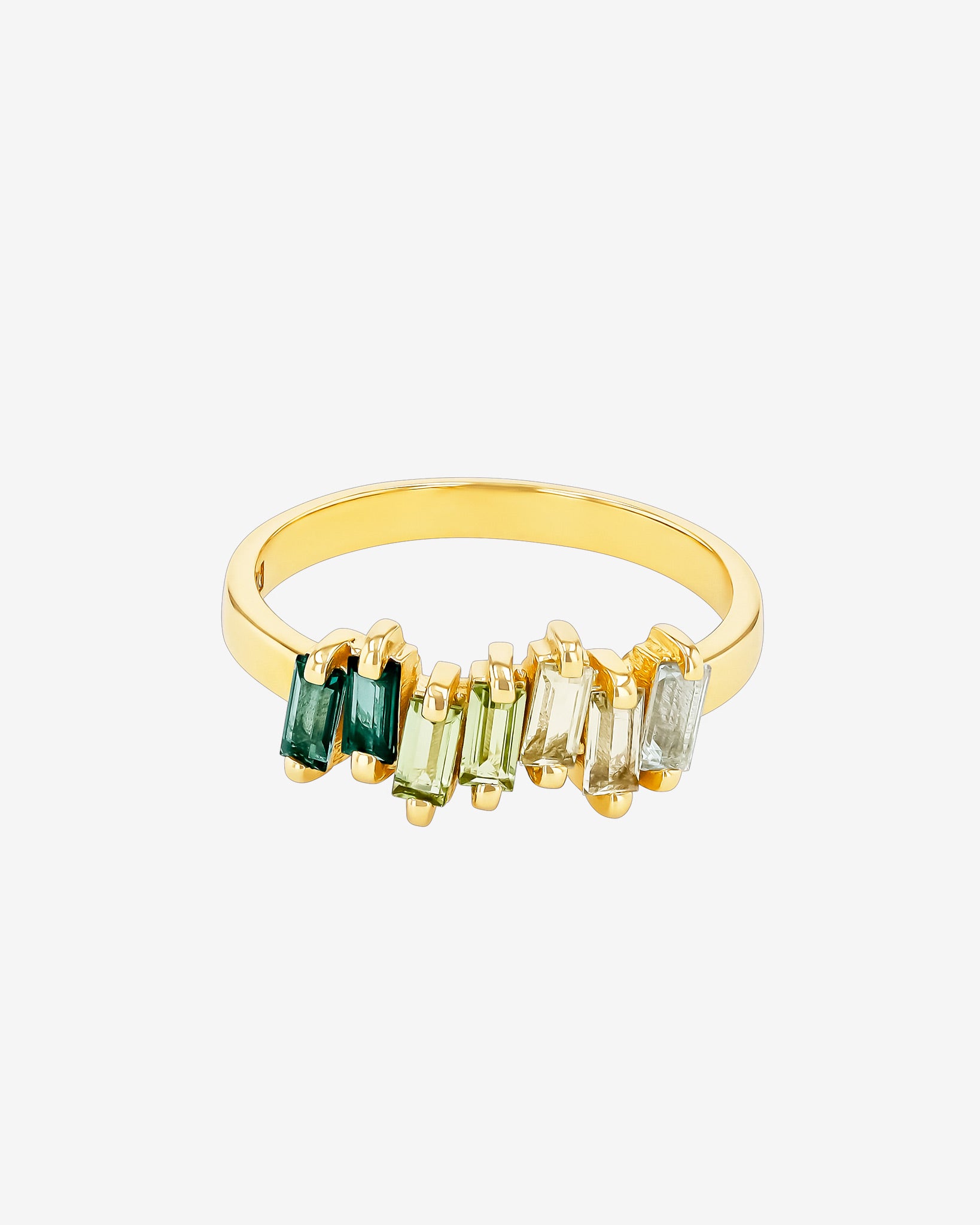 Kalan By Suzanne Kalan Amalfi Green Ombre Half Band in 14k yellow gold