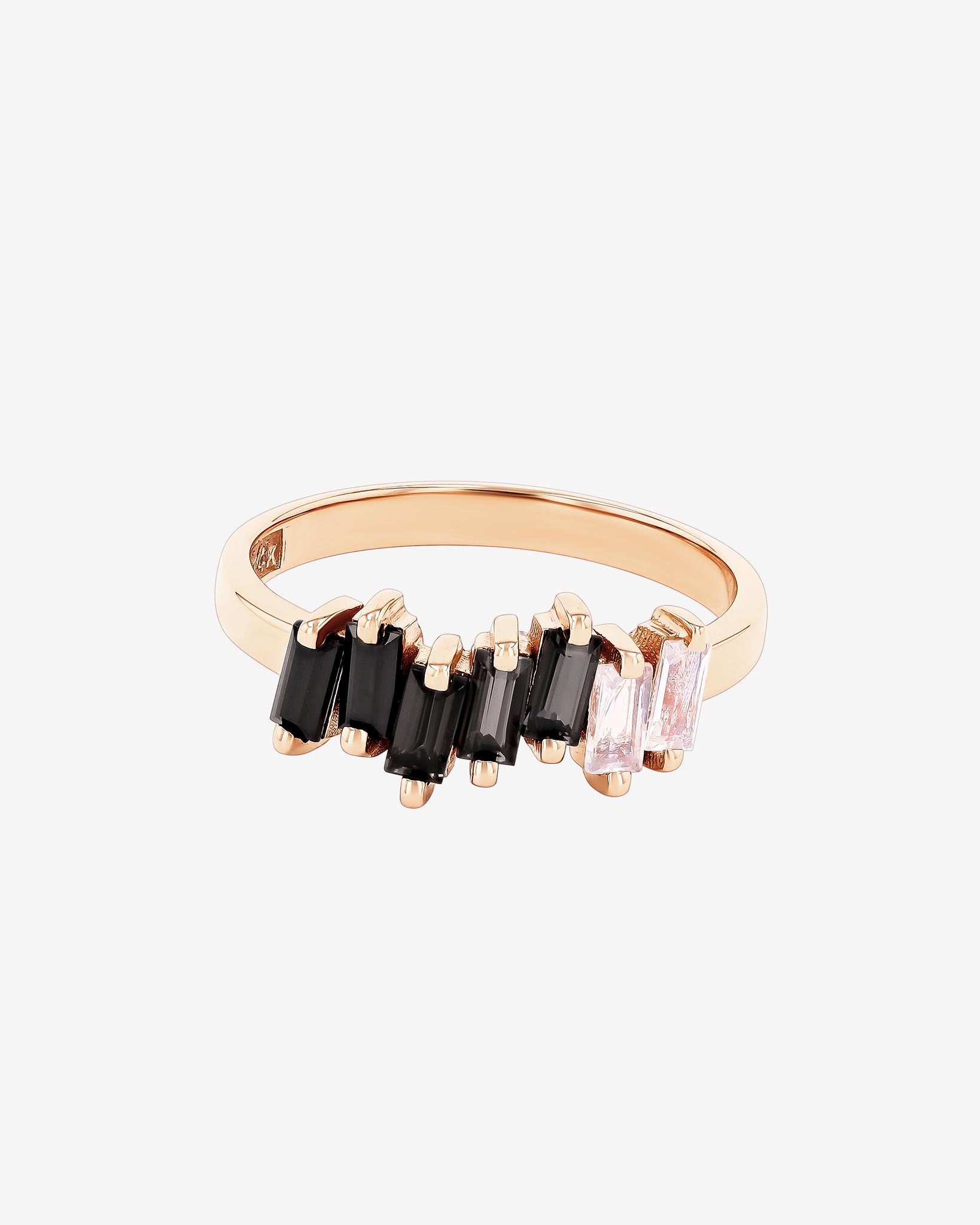 Kalan By Suzanne Kalan Amalfi Black Ombre Half Band in 14k rose gold